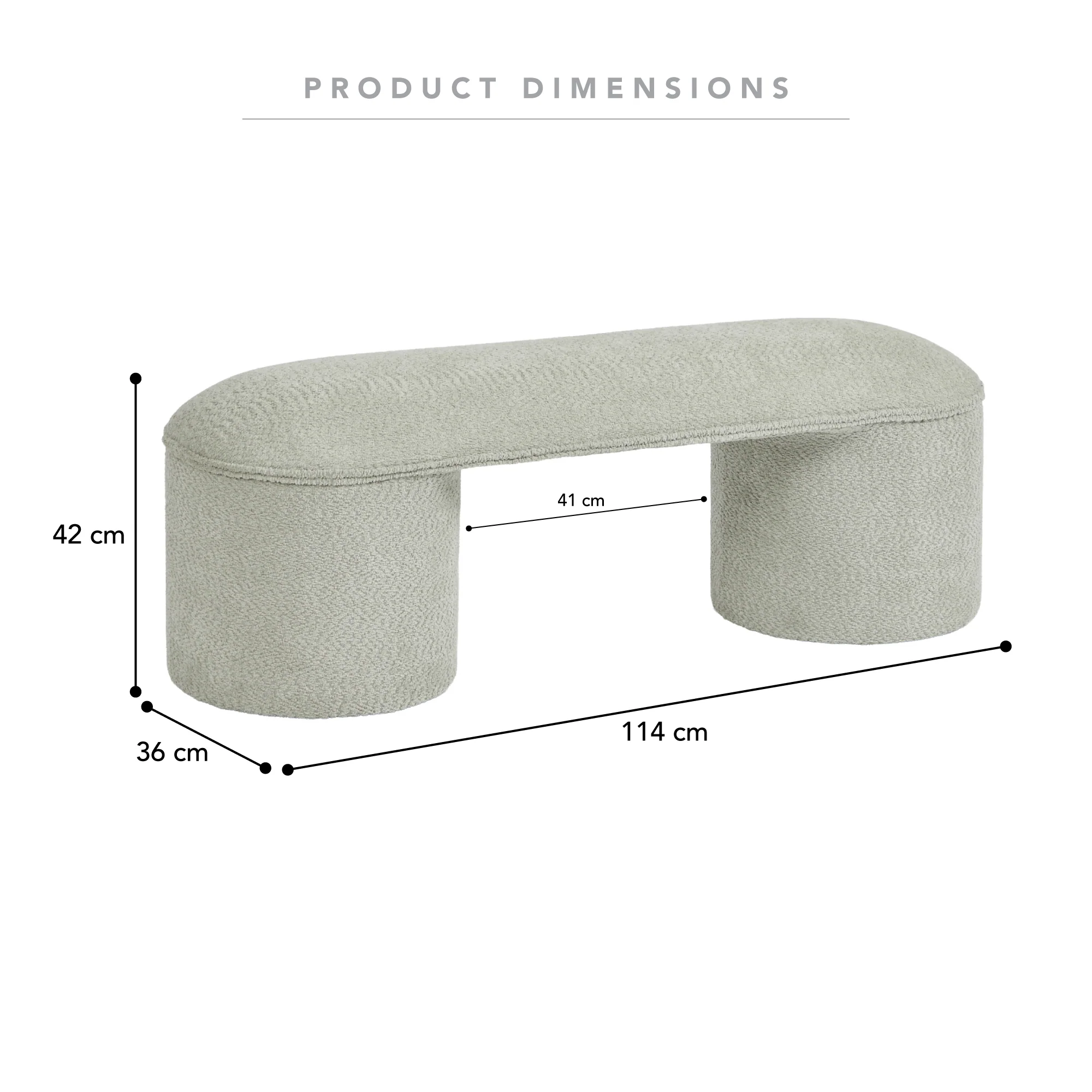 Sarah Ottoman Bench Sage - Image 3