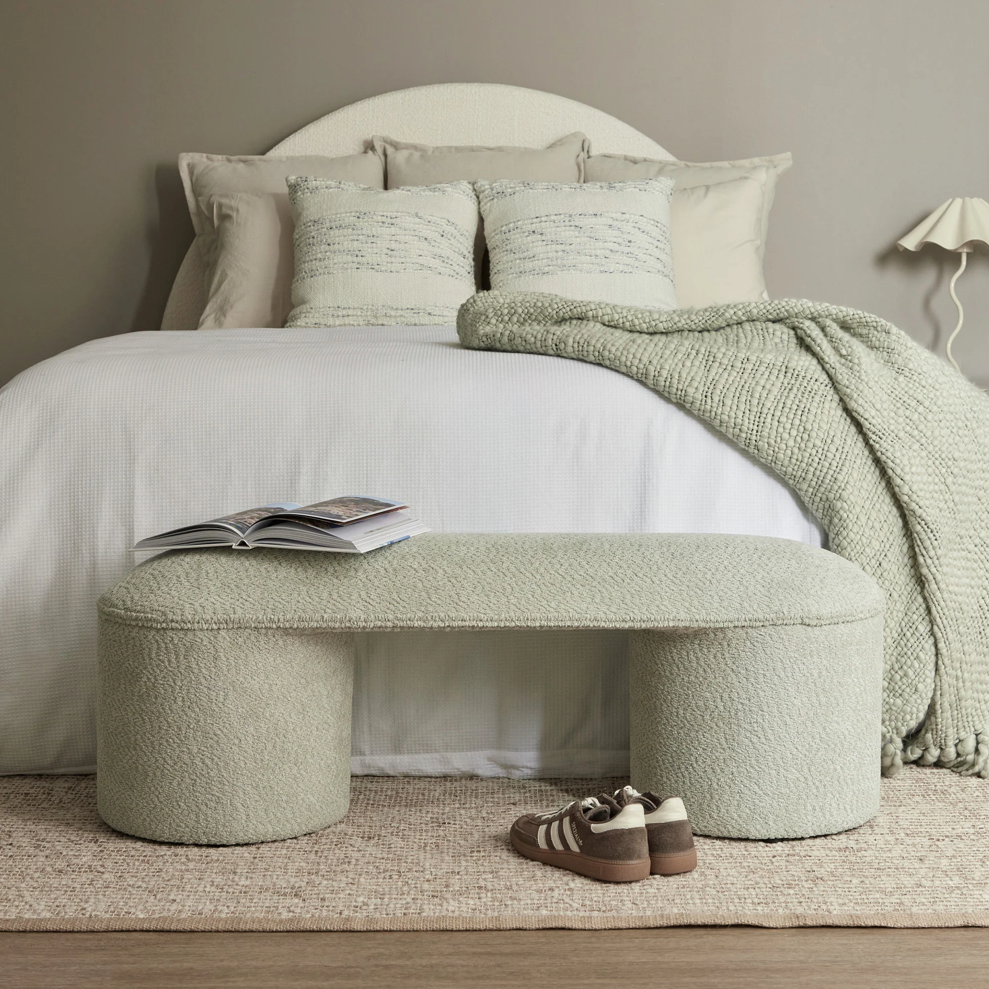 Sarah Ottoman Bench Sage - Image 4