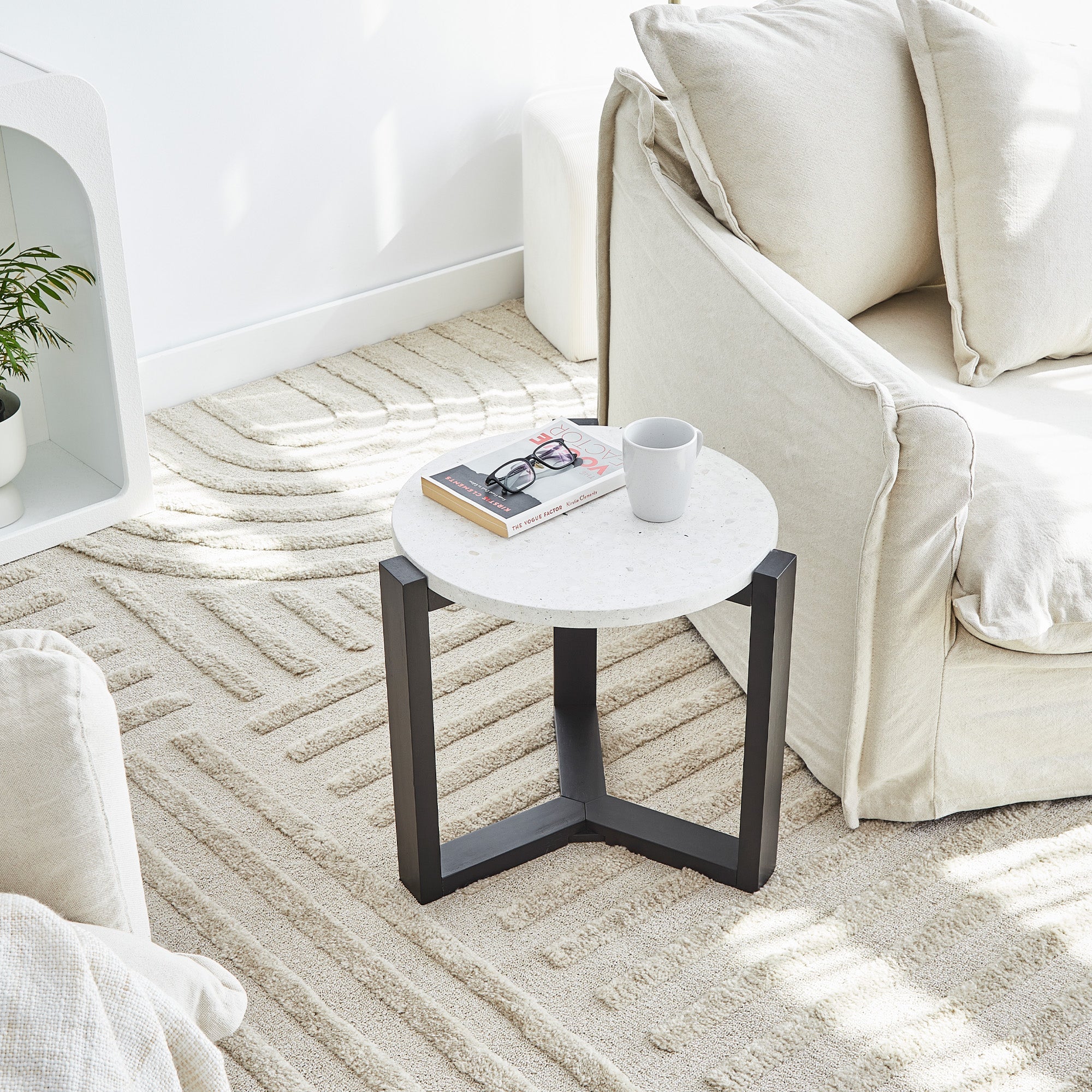 Sass Terrazzo Side Table Black - Image 4