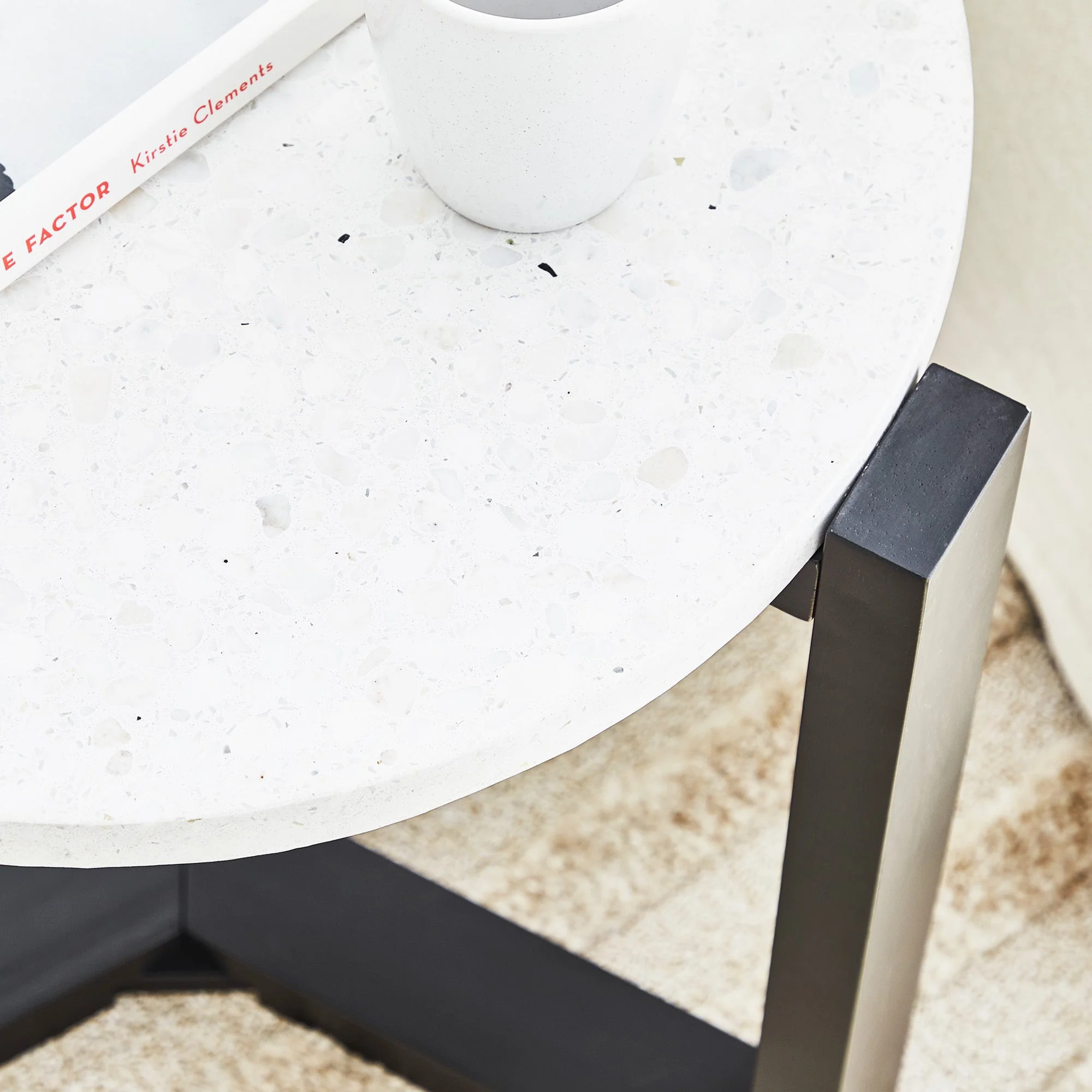 Sass Terrazzo Side Table Black - Image 8