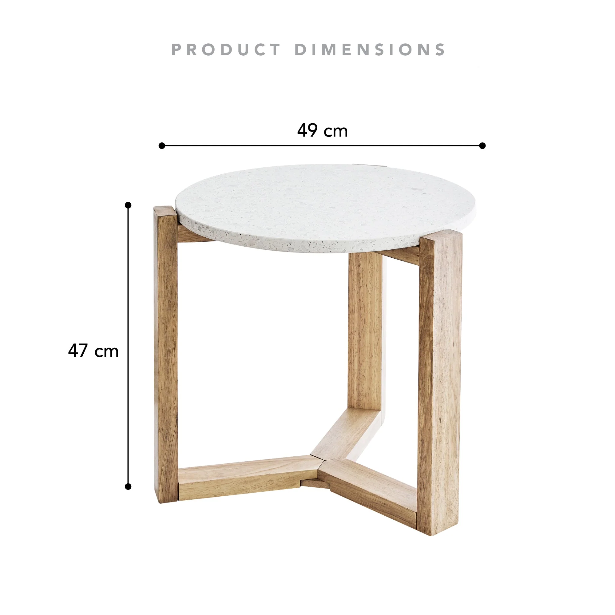 Sass Terrazzo Side Table Natural - Image 3