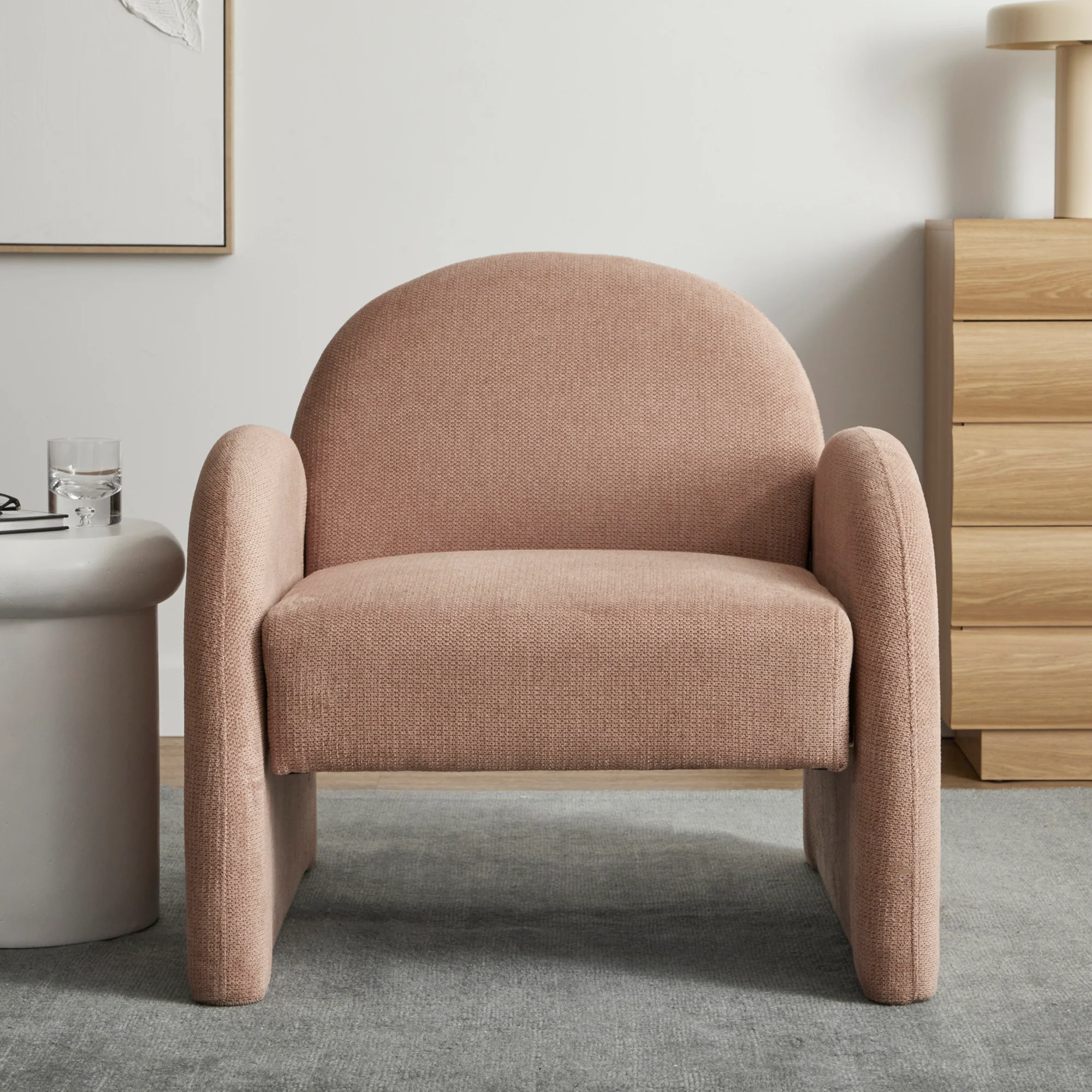 Selene Arched Armchair Rose Tan - Image 5
