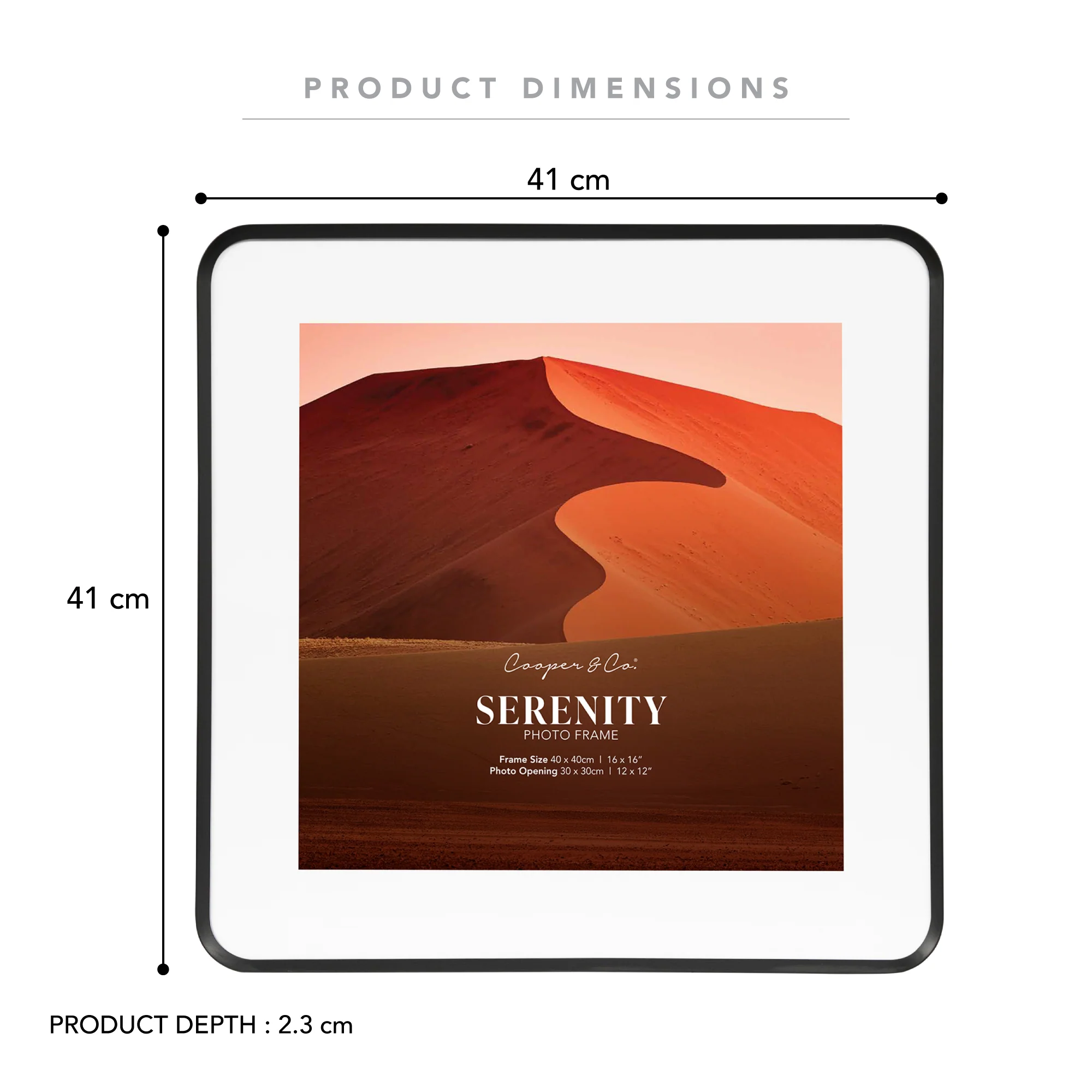 Serenity 40x40cm Mat to 30x30cm Photo Frame - Image 3