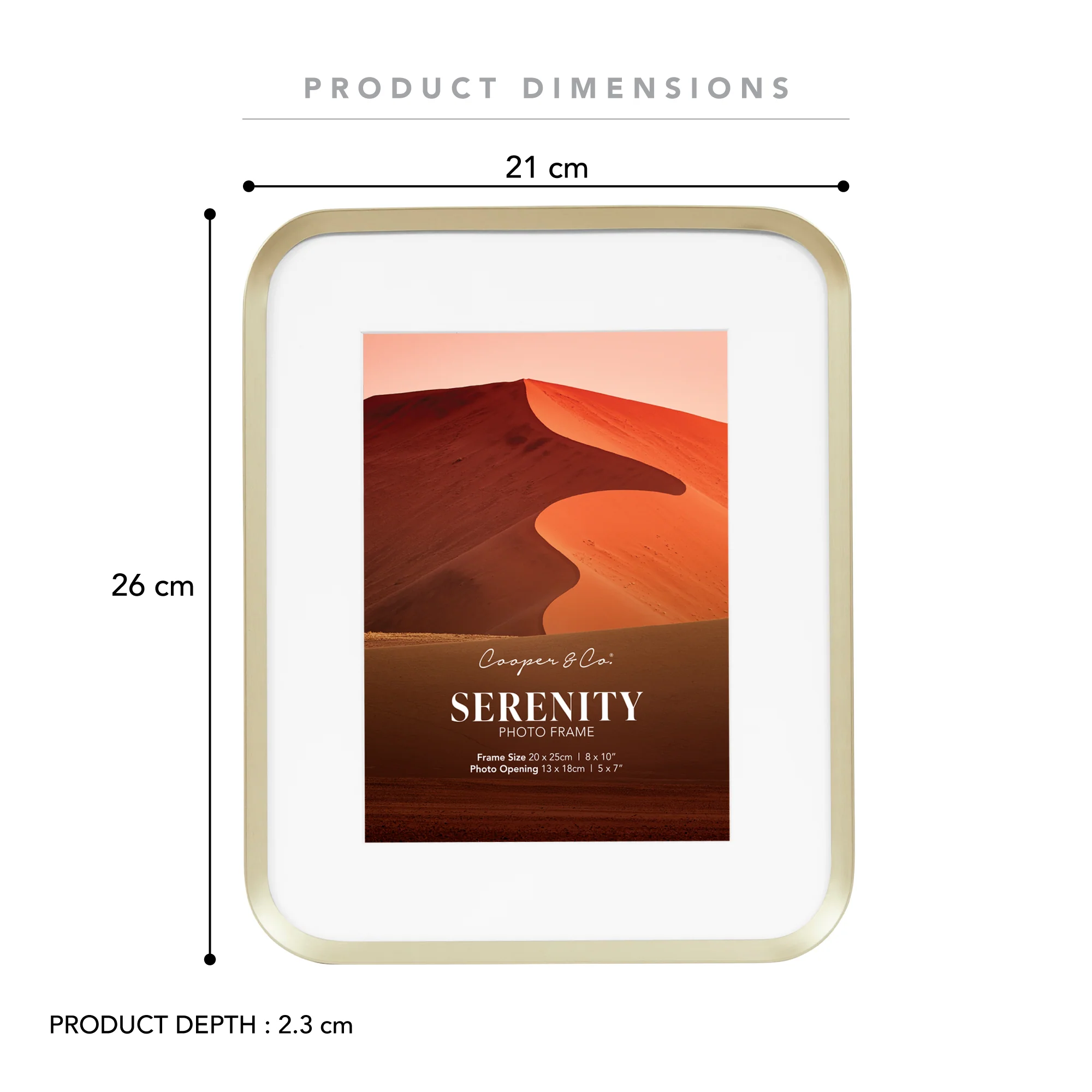 Serenity Set of 2 20x25cm Mat to 13x18cm Photo Frame - Image 15