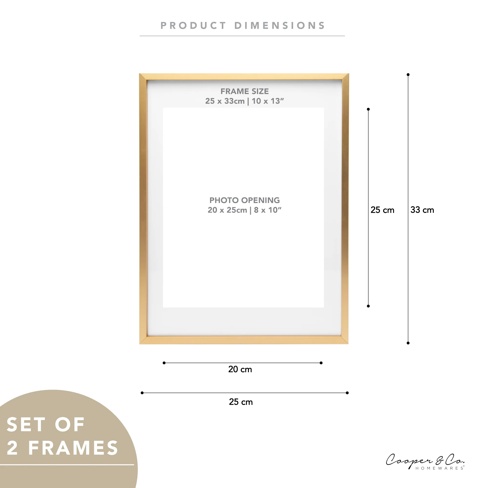 Set Of 2 25x33cm Mat to 20x25cm Premium Metal Photo Frames - Image 11