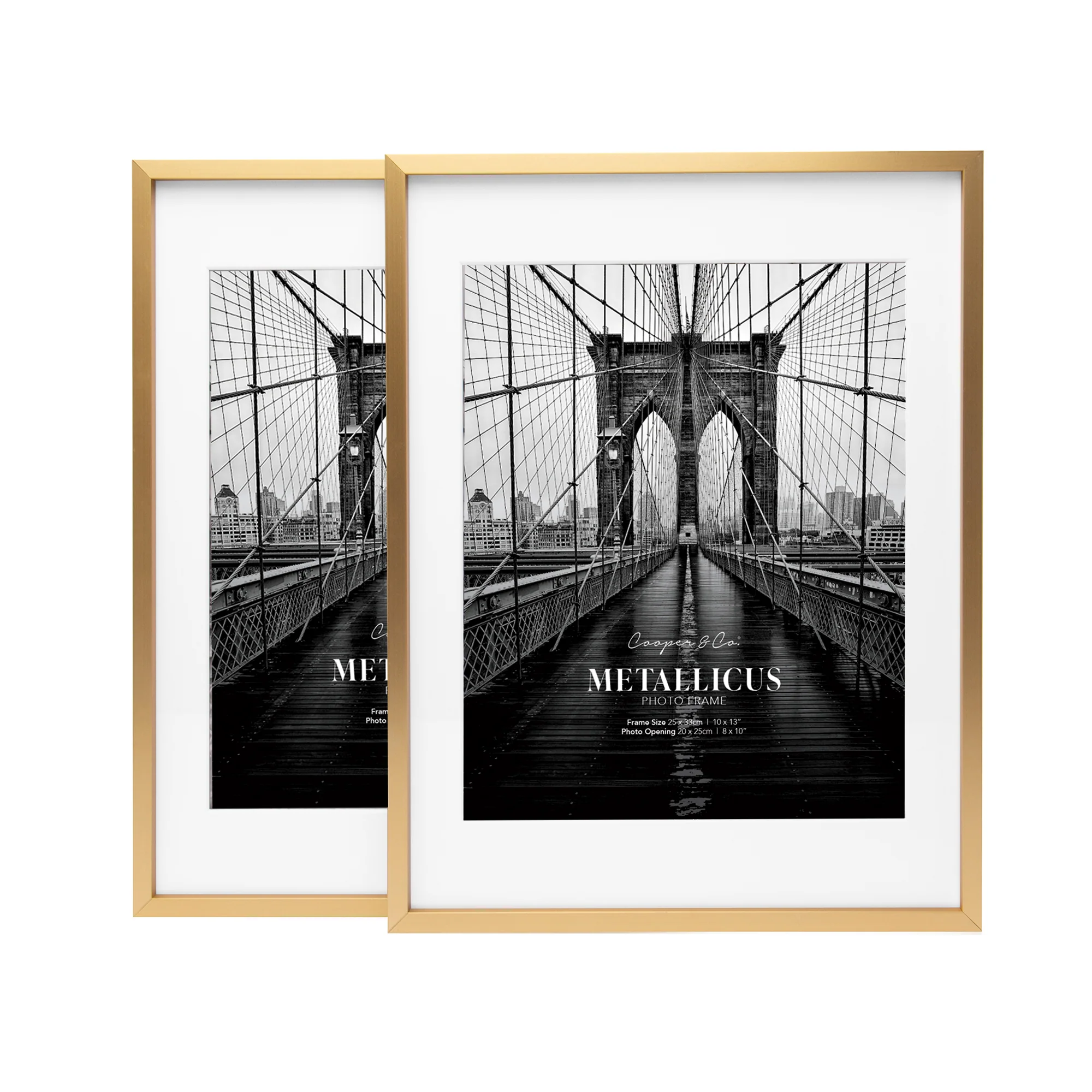 Set Of 2 25x33cm Mat to 20x25cm Premium Metal Photo Frames - Image 9
