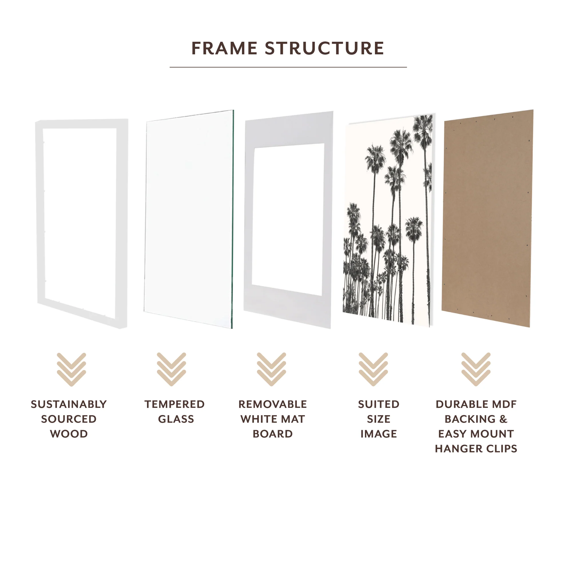 Set Of 2 A3 Mat to A4 Premium Paradise Wooden Photo Frame - Image 18