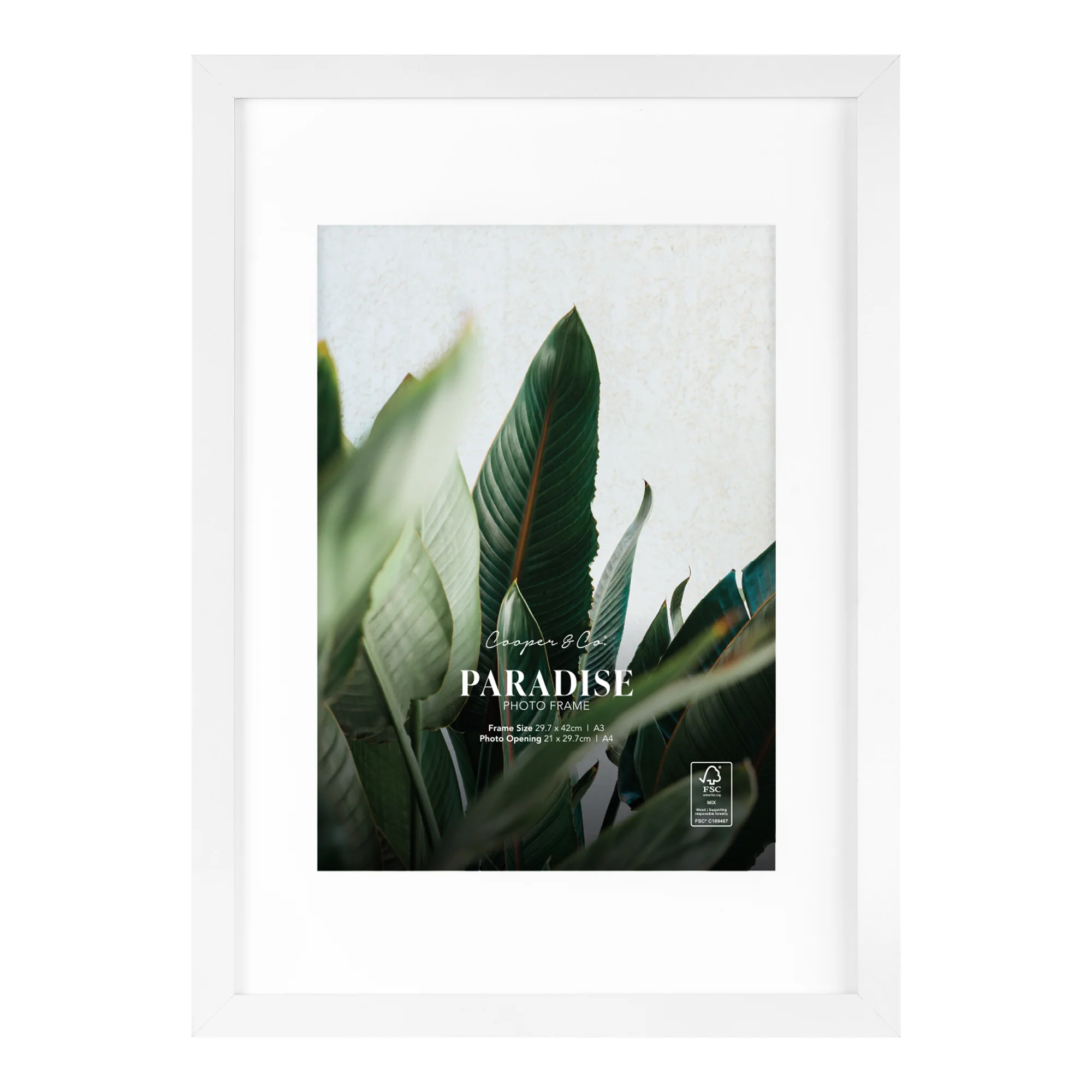 Set Of 2 A3 Mat to A4 Premium Paradise Wooden Photo Frame - Image 19
