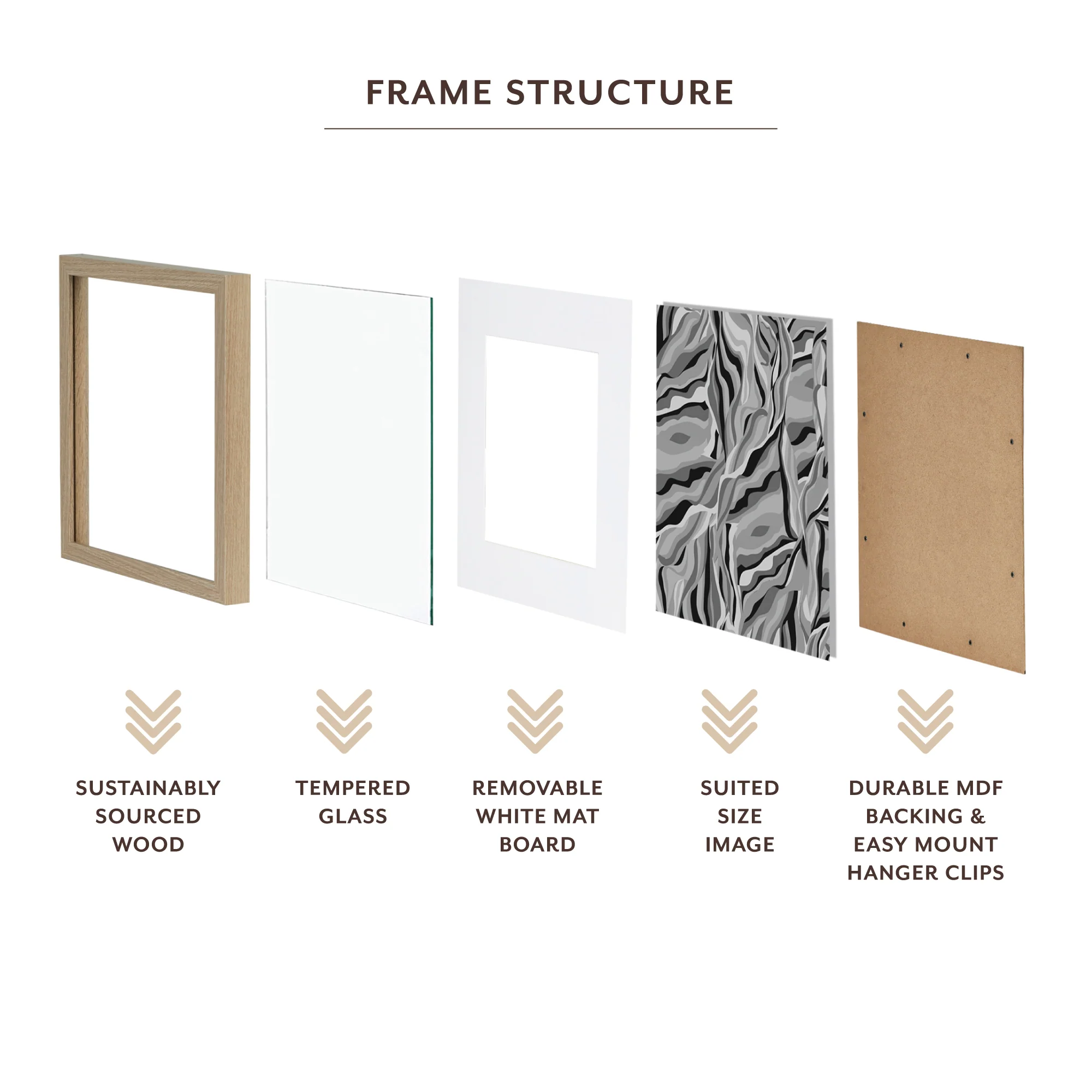Set Of 2 30x30cm Mat to 20x20cm Premium Paradise Wooden Photo Frame - Image 11