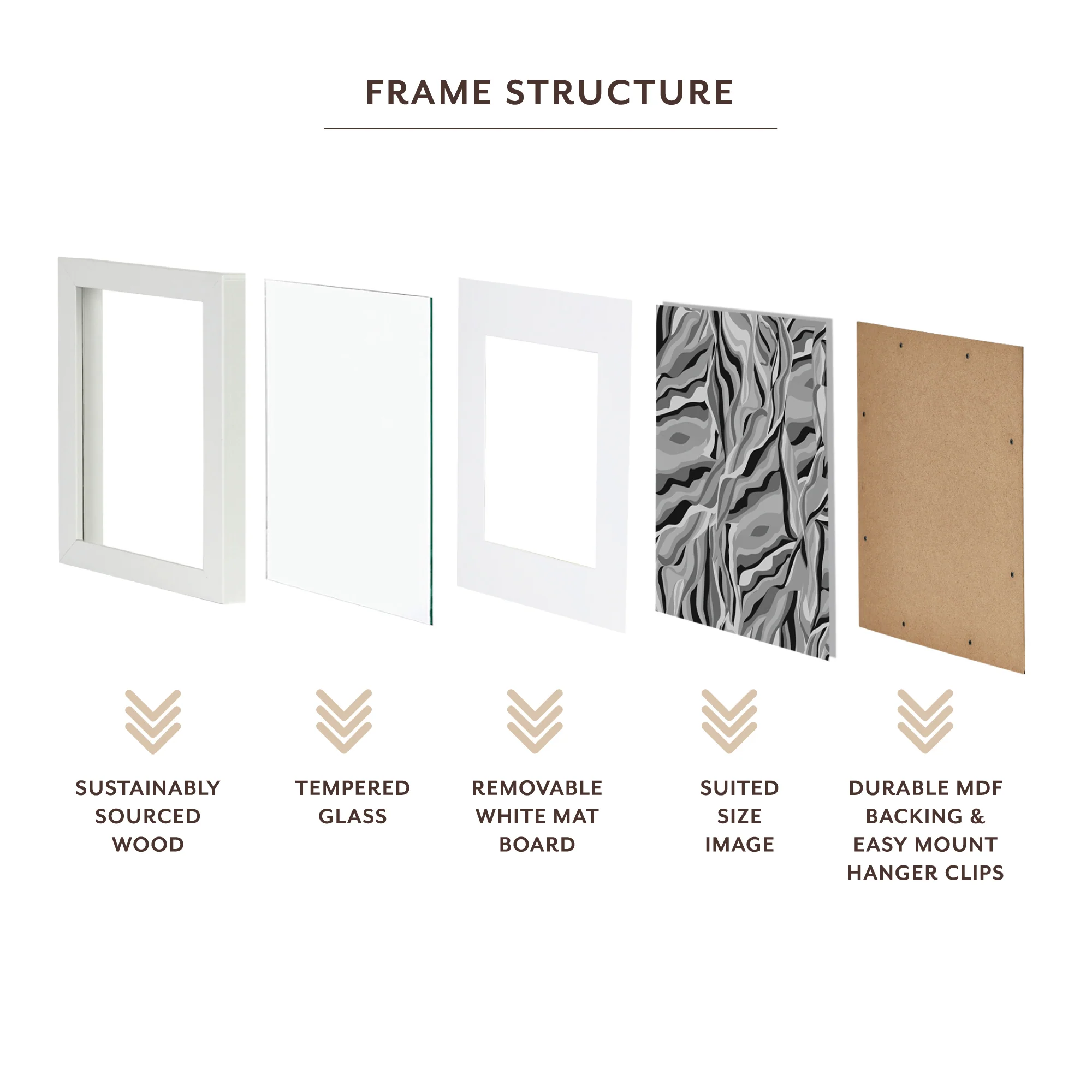 Set Of 2 30x30cm Mat to 20x20cm Premium Paradise Wooden Photo Frame - Image 18