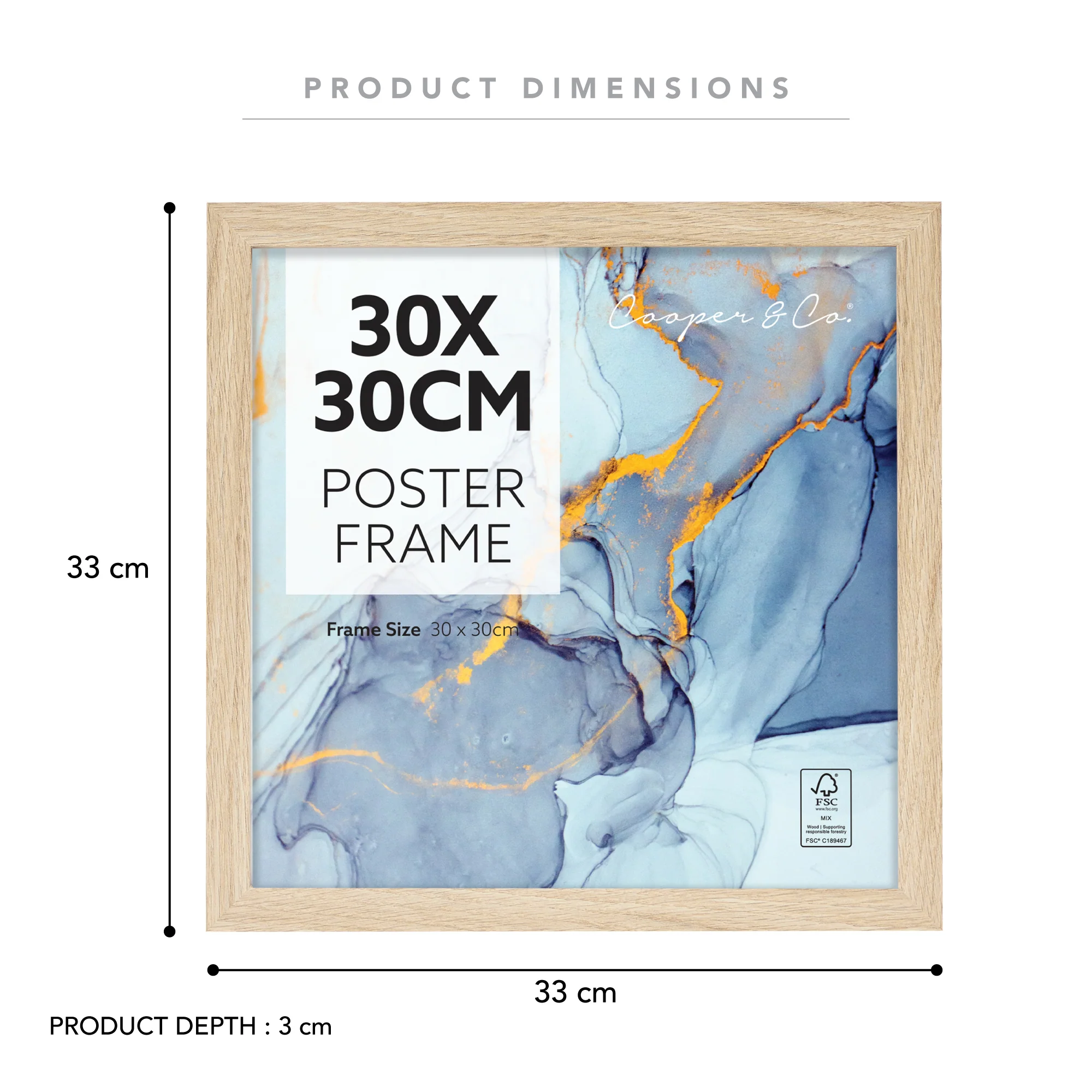 Set of 2 30x30cm Poster Photo Frames - Image 13