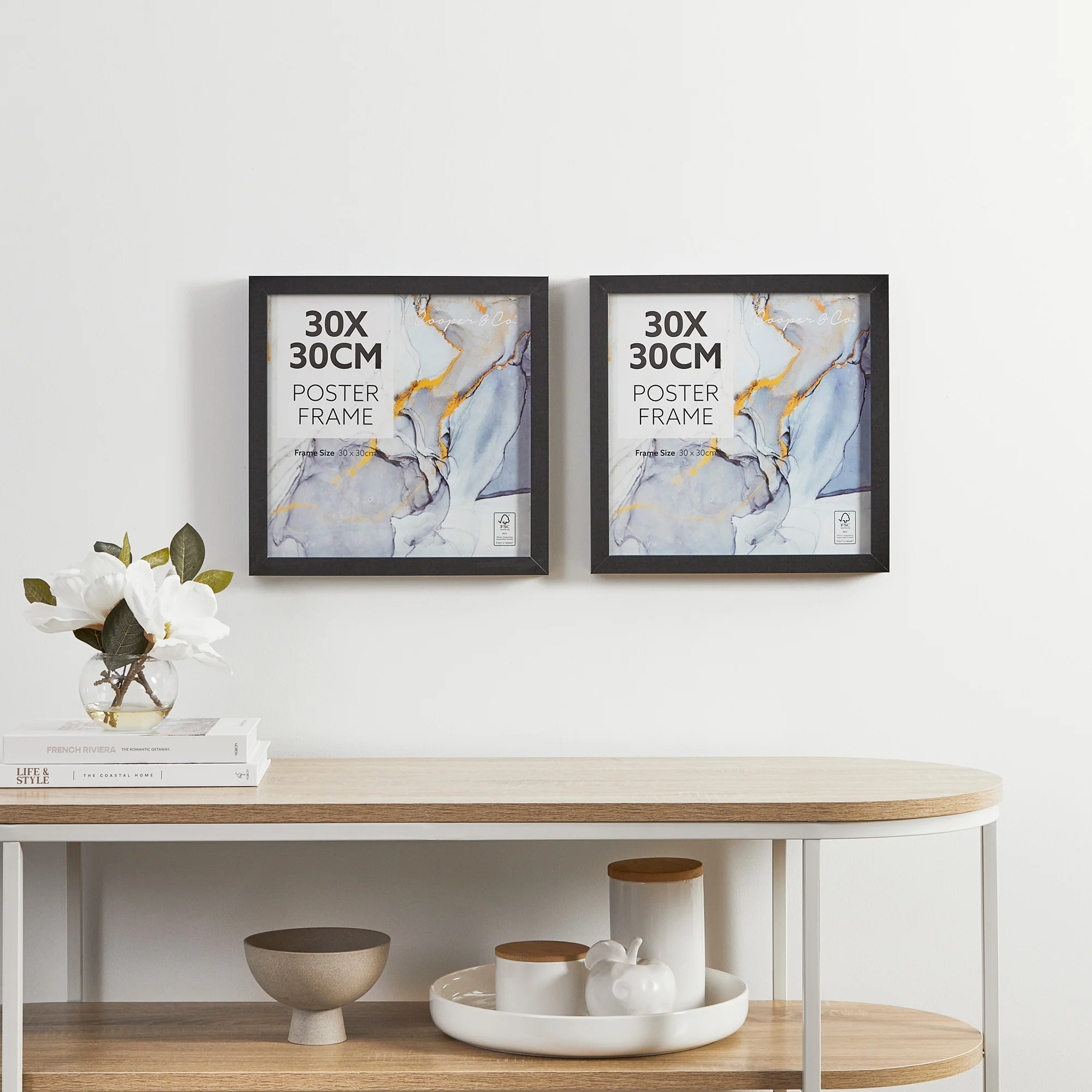 Set of 2 30x30cm Poster Photo Frames - Image 2