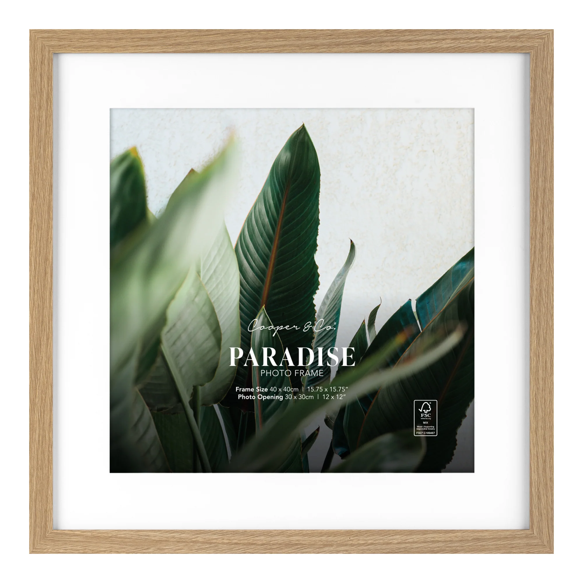 Set Of 2 40x40cm Mat to 30x30cm Premium Paradise Wooden Photo Frame - Image 12