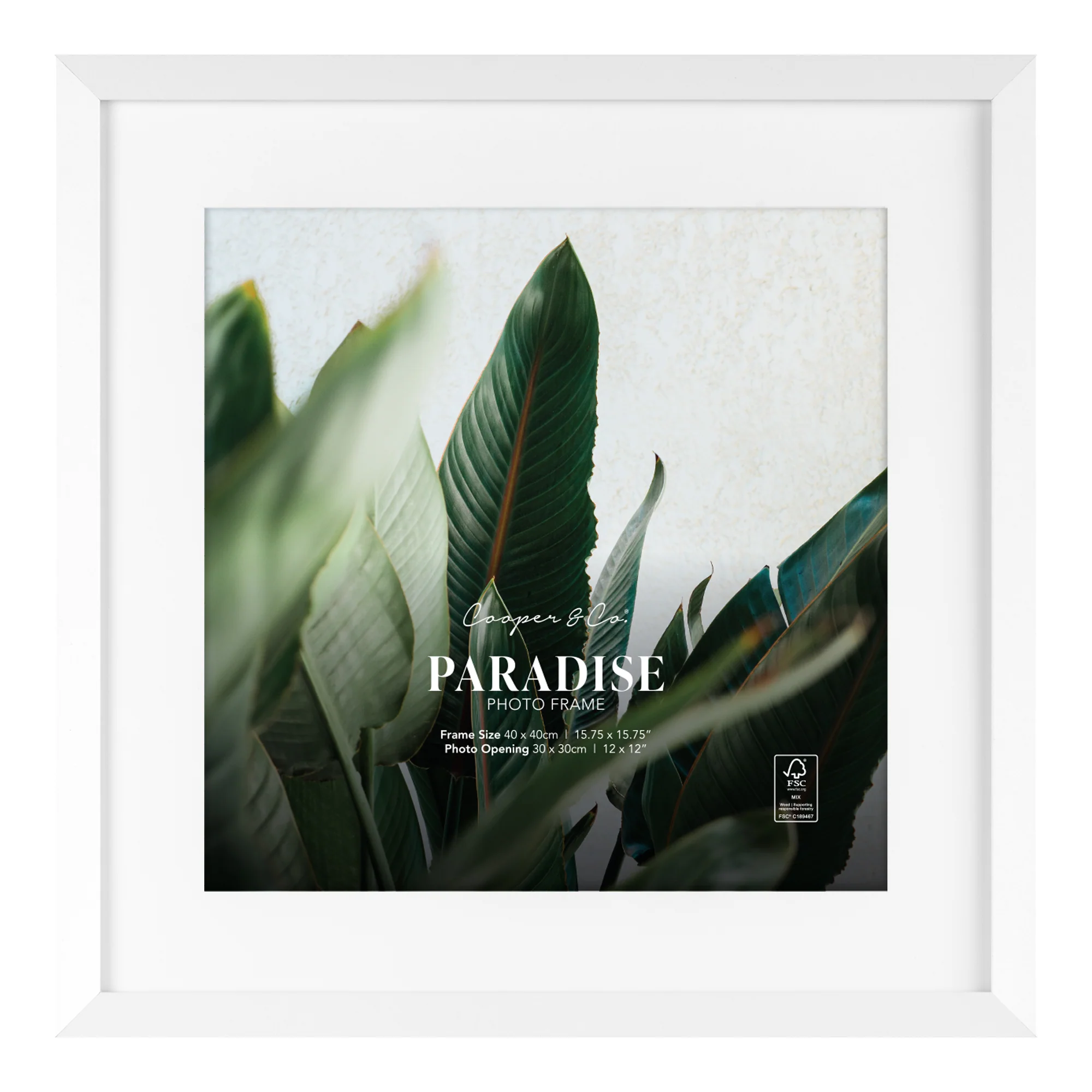 Set Of 2 40x40cm Mat to 30x30cm Premium Paradise Wooden Photo Frame - Image 18