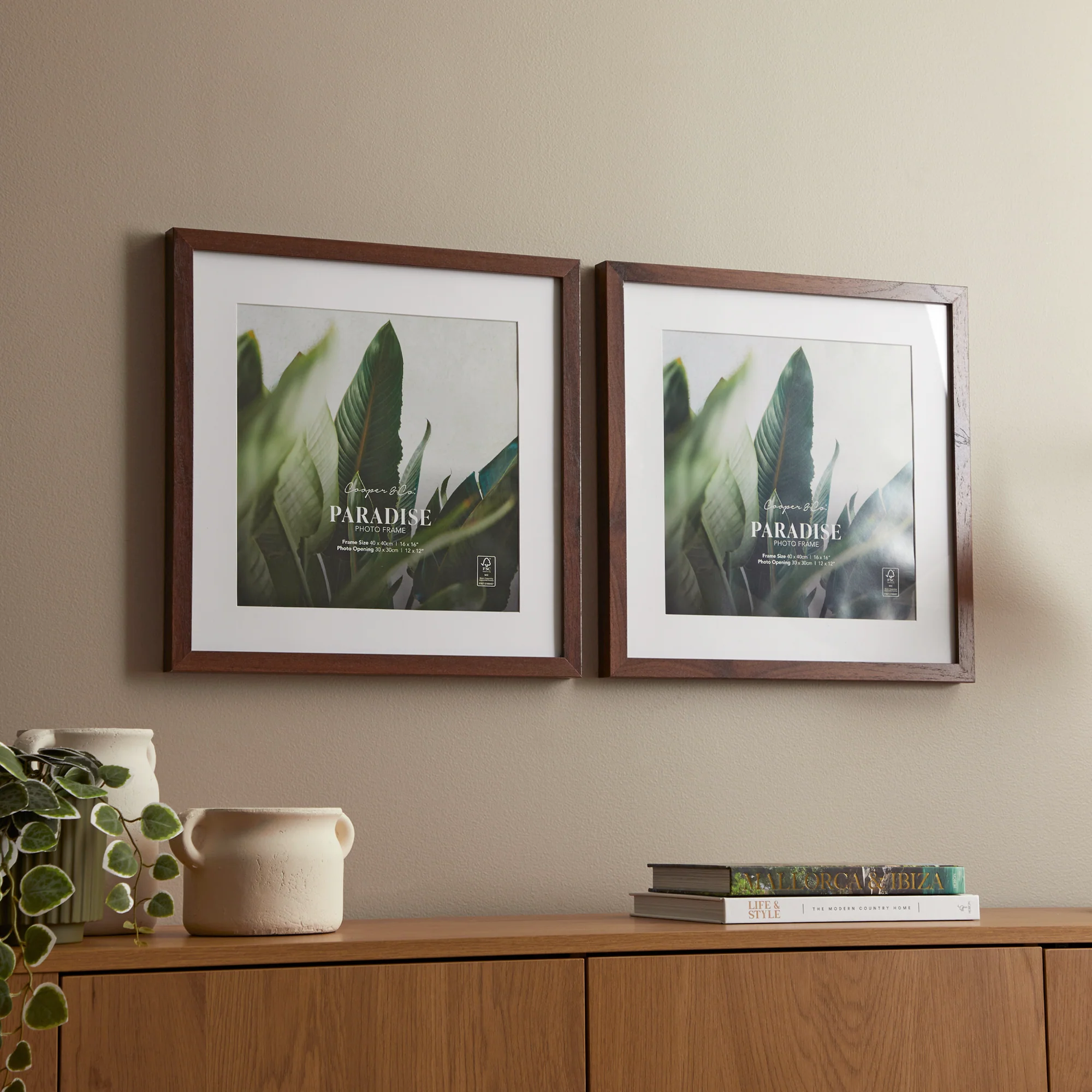 Set Of 2 40x40cm Mat to 30x30cm Premium Paradise Wooden Photo Frame - Image 26