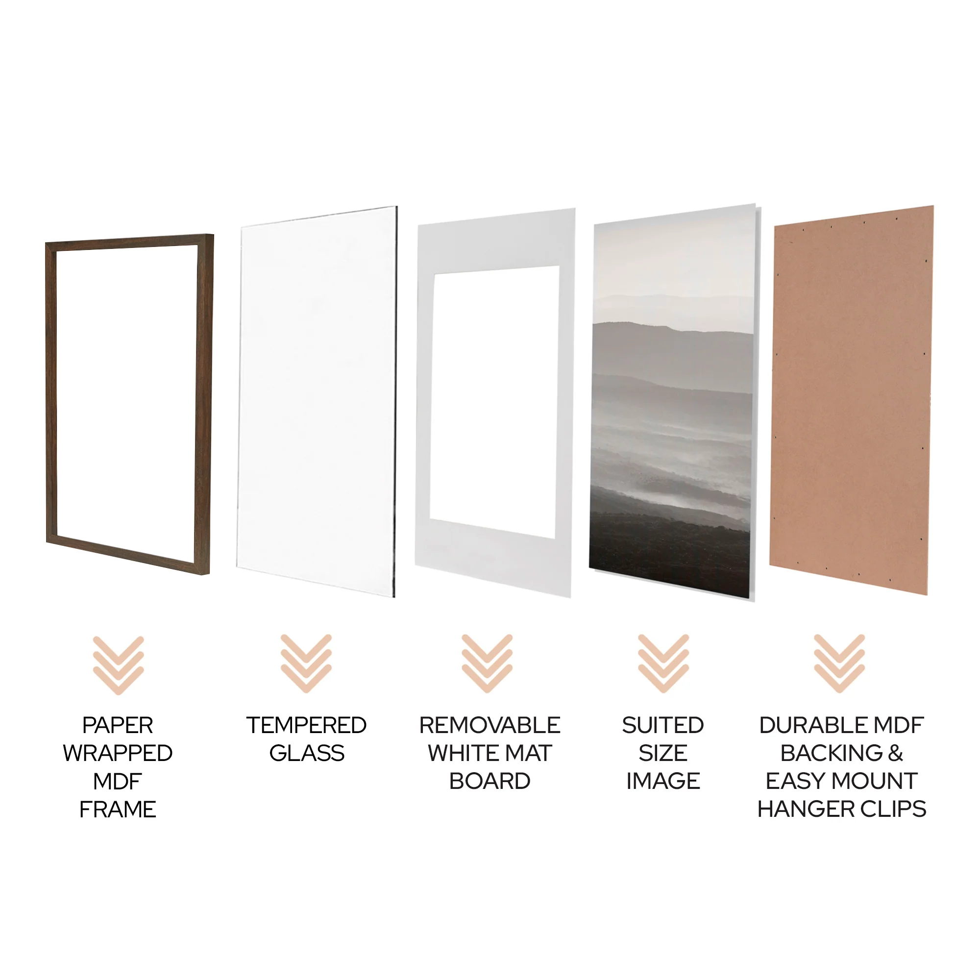 Set Of 2 40x40cm Mat to 30x30cm Premium Paradise Wooden Photo Frame - Image 27