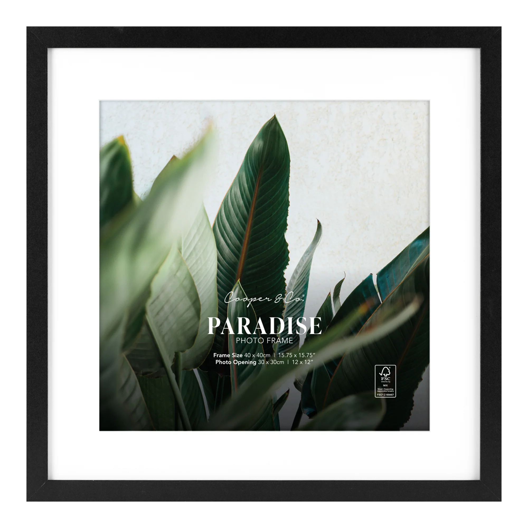 Set Of 2 40x40cm Mat to 30x30cm Premium Paradise Wooden Photo Frame - Image 5
