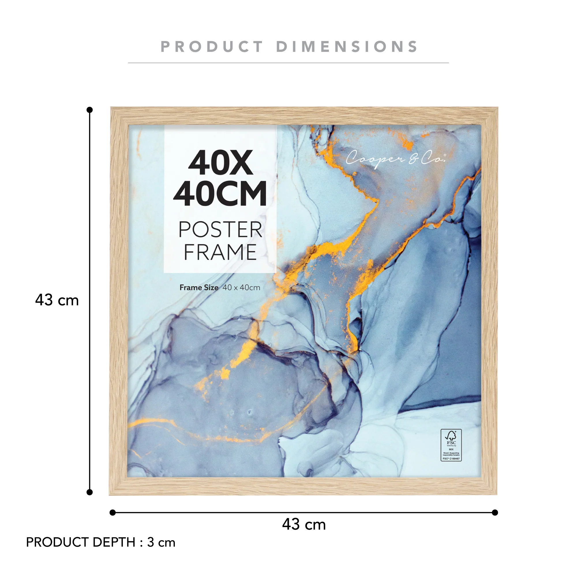 Set of 2 40x40cm Poster Photo Frames - Image 13