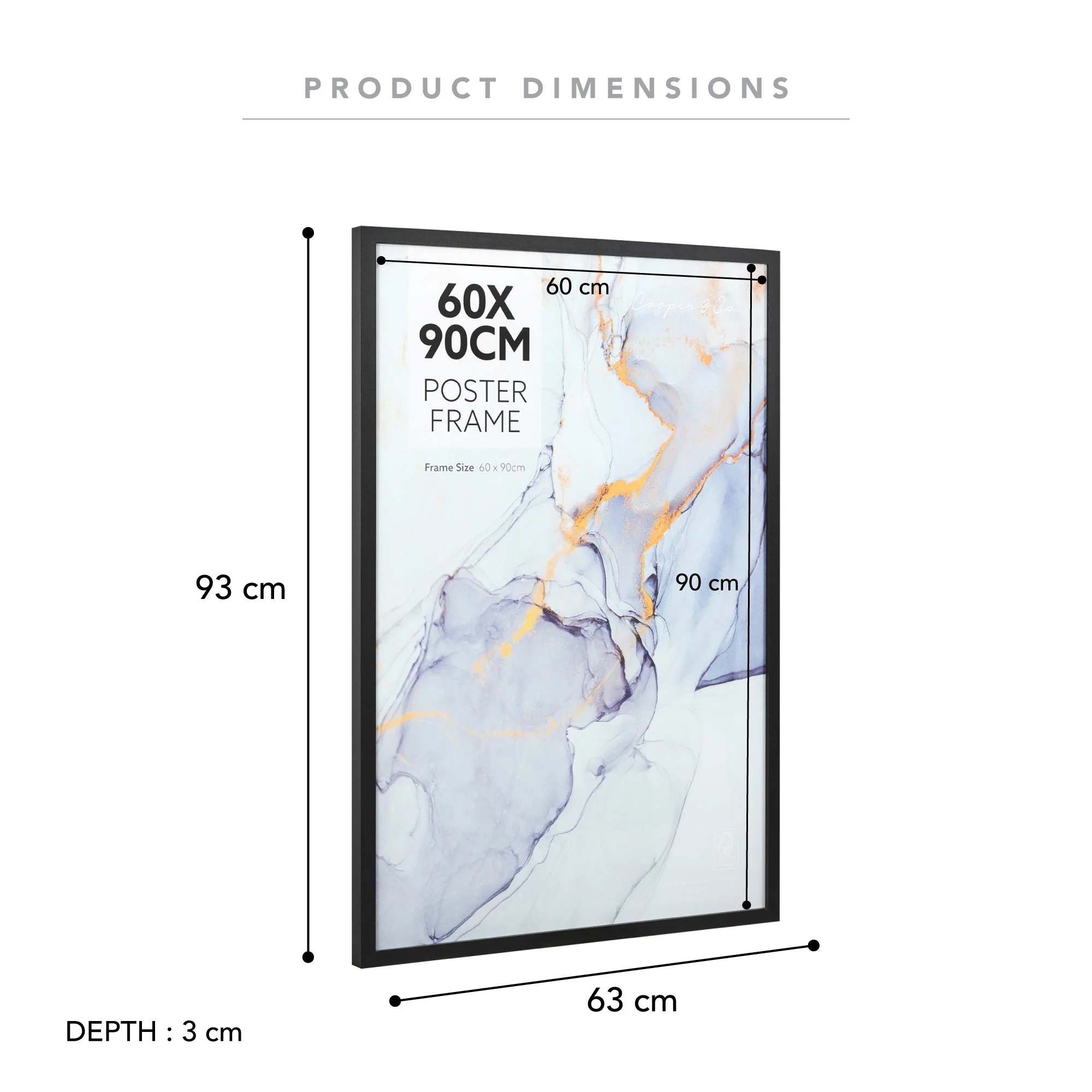 Set of 2 60x90cm Poster Photo Frames - Image 3