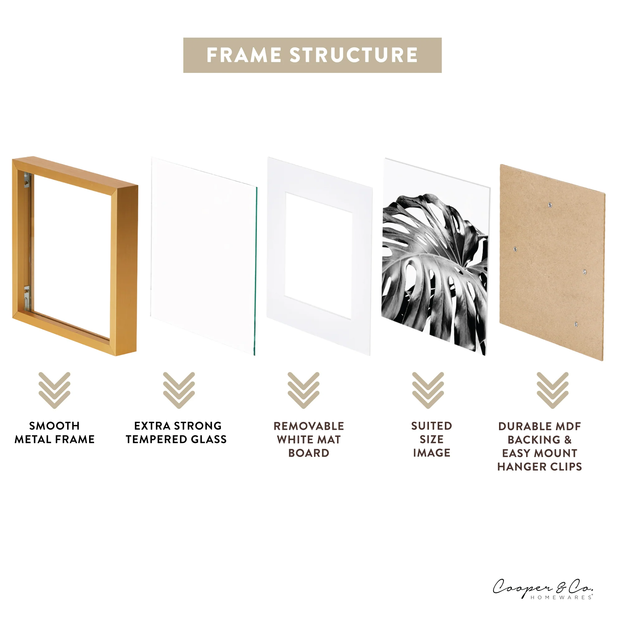 Set Of 2 15x15cm Mat to 10x10cm Premium Metal Photo Frames - Image 12