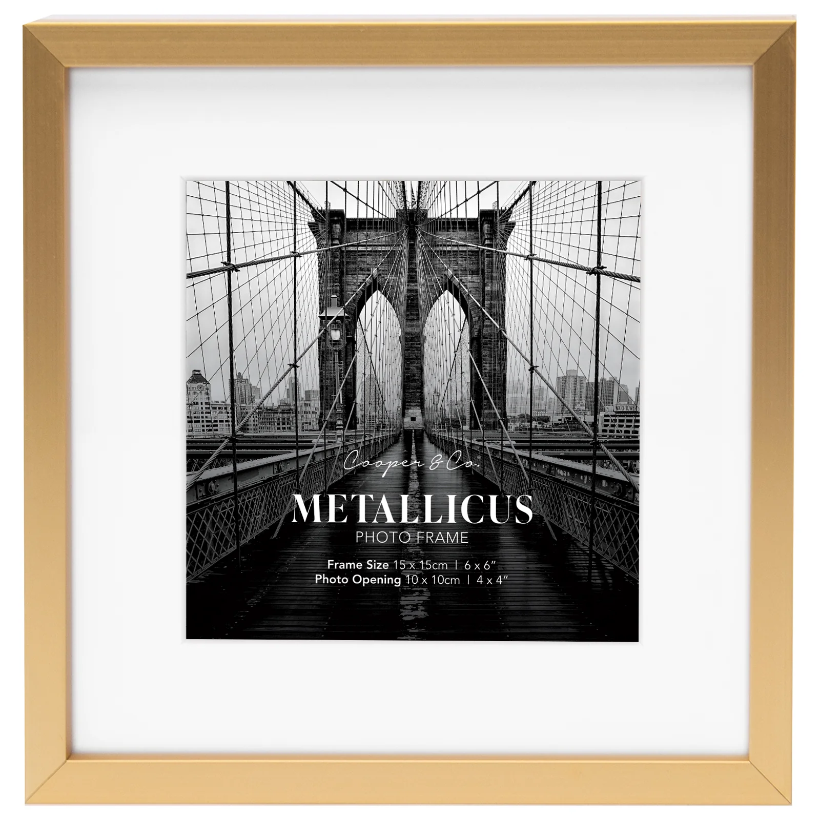 Set Of 2 15x15cm Mat to 10x10cm Premium Metal Photo Frames - Image 13
