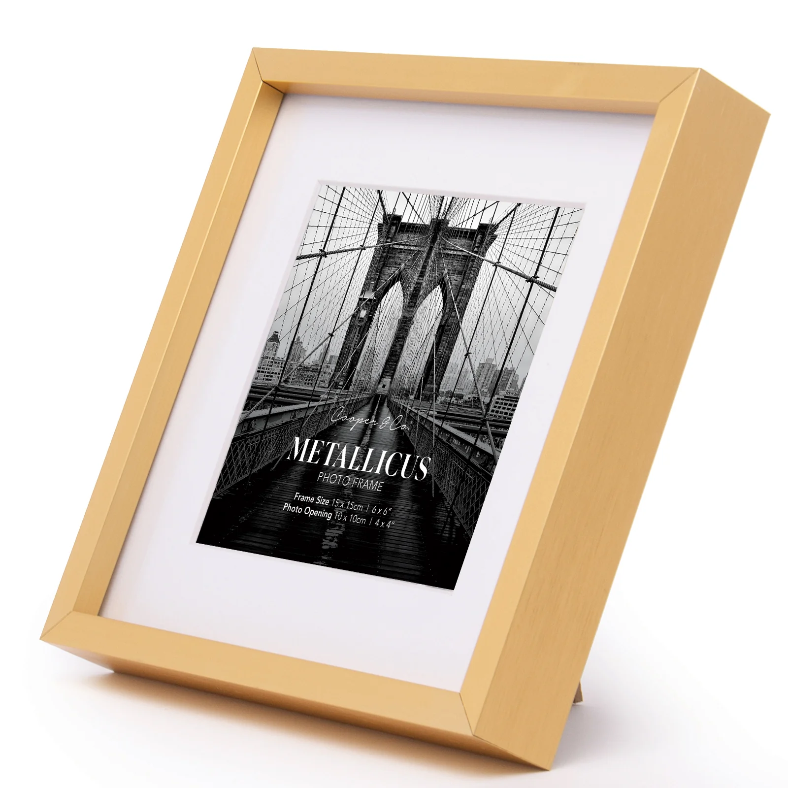 Set Of 2 15x15cm Mat to 10x10cm Premium Metal Photo Frames - Image 14