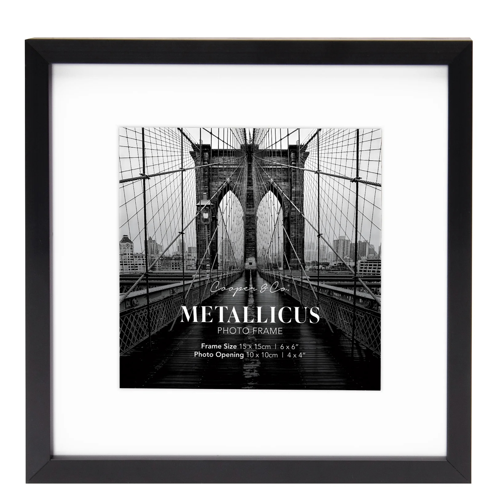 Set Of 2 15x15cm Mat to 10x10cm Premium Metal Photo Frames - Image 5
