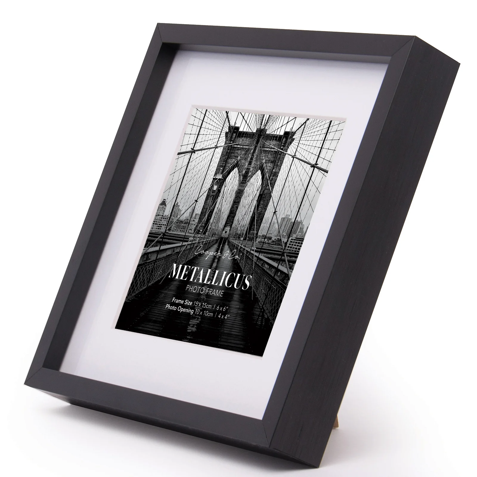 Set Of 2 15x15cm Mat to 10x10cm Premium Metal Photo Frames - Image 6