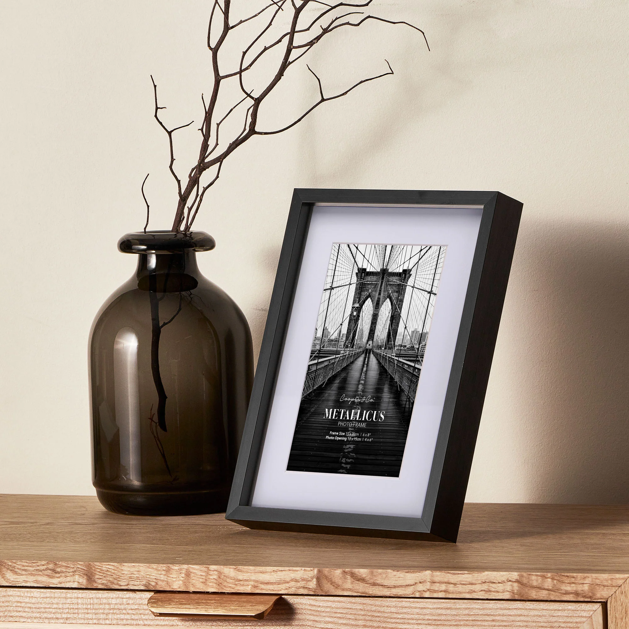 Set Of 2 15x20cm Mat to 10x15cm Premium Metal Photo Frames - Image 2