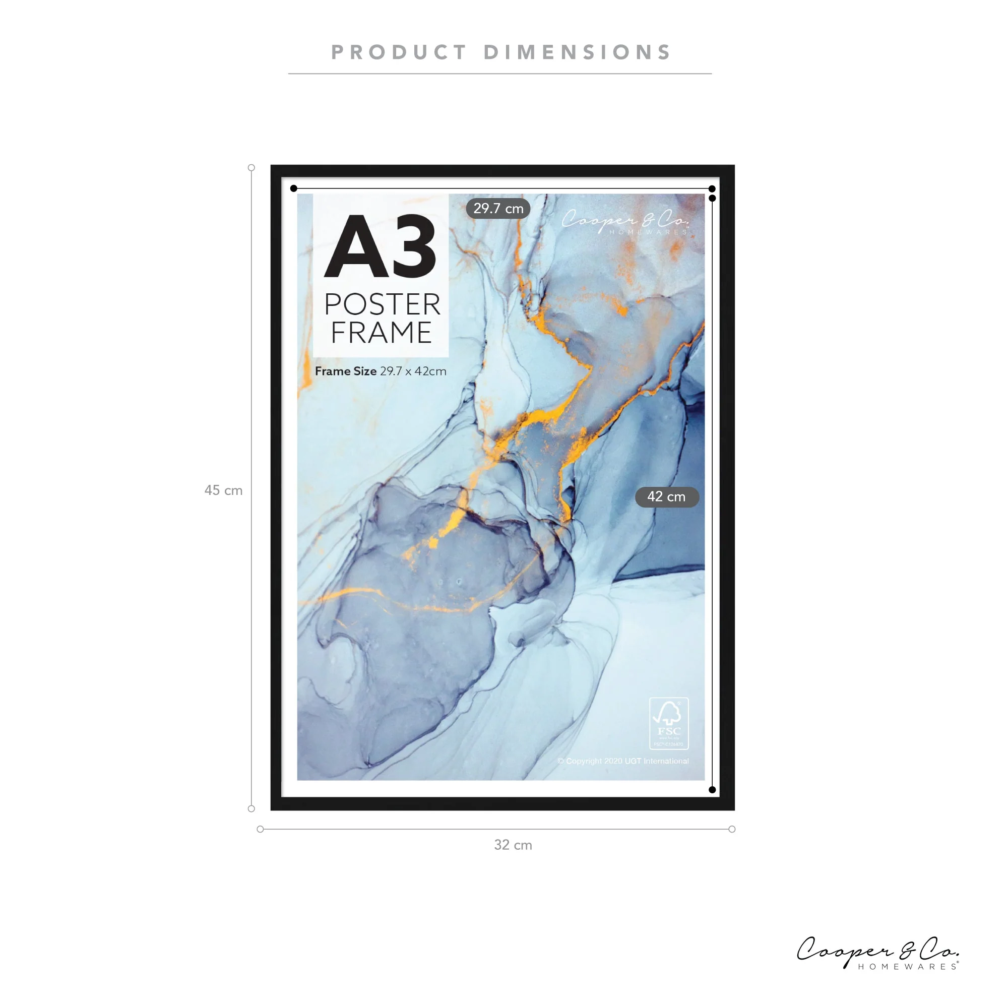 Set of 2 A3 Poster Photo Frames - Image 3