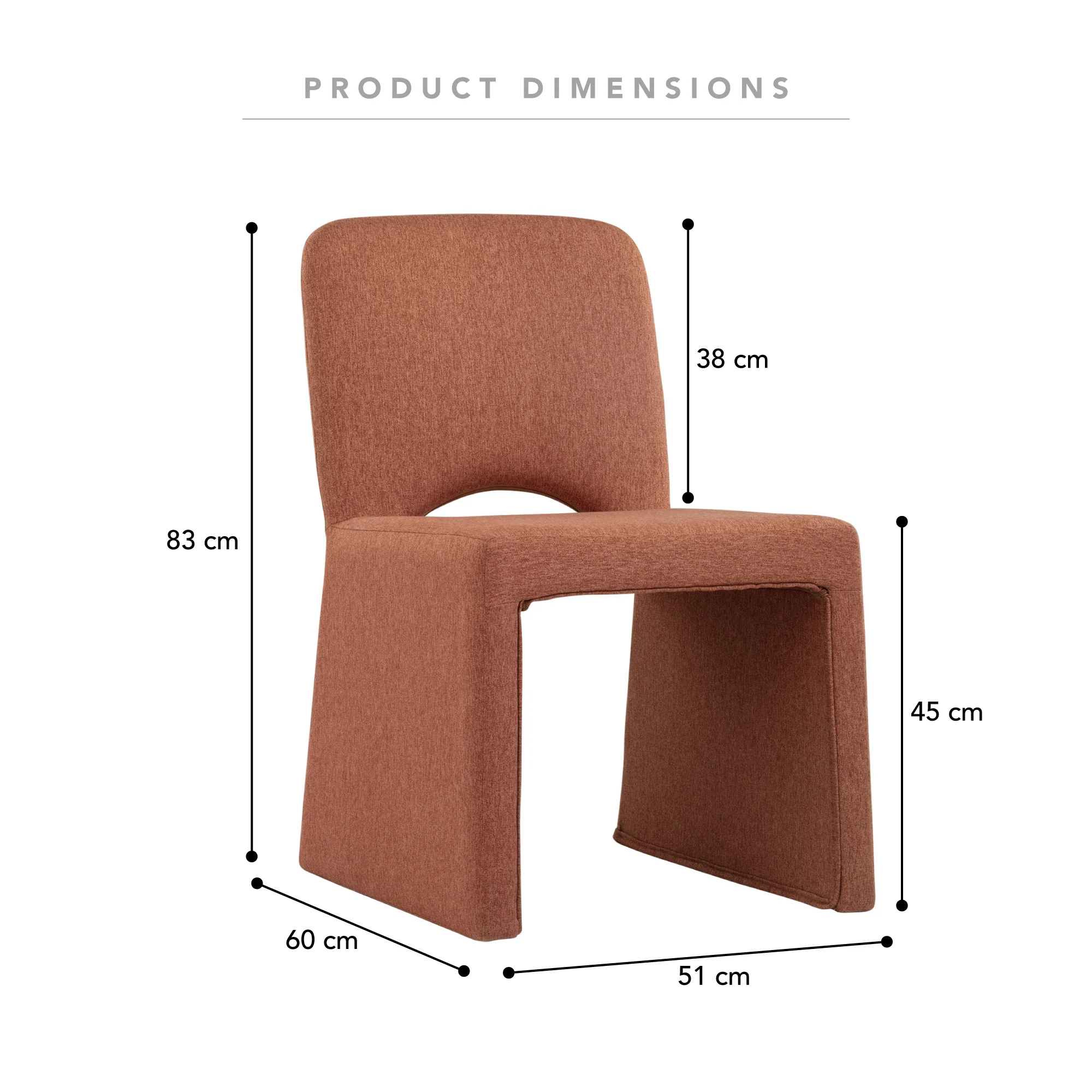 Set of 2 Madrid Dining Chairs Cinnamon - Image 3