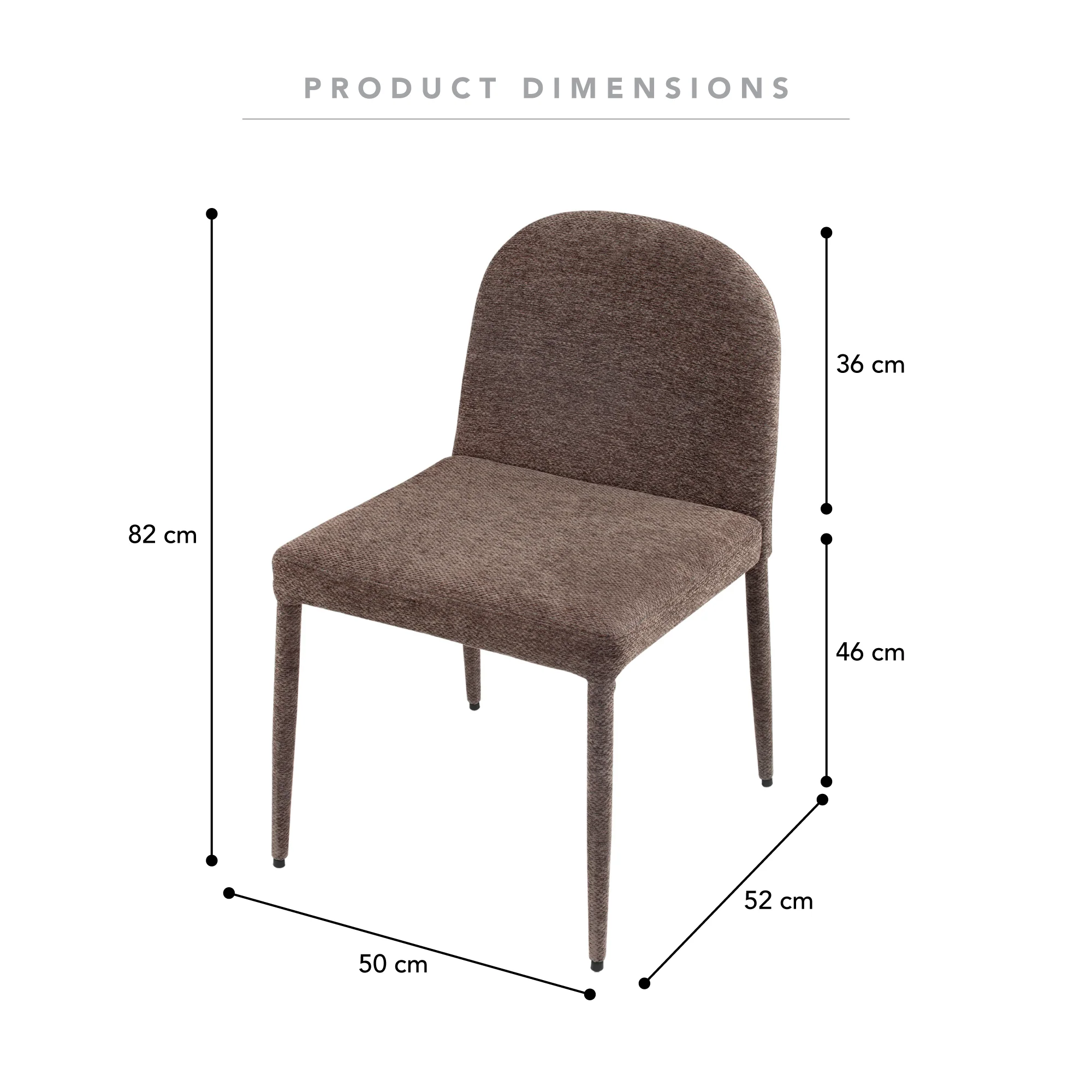 Set of 2 Toledo Dining Chairs Chocolate - Image 3