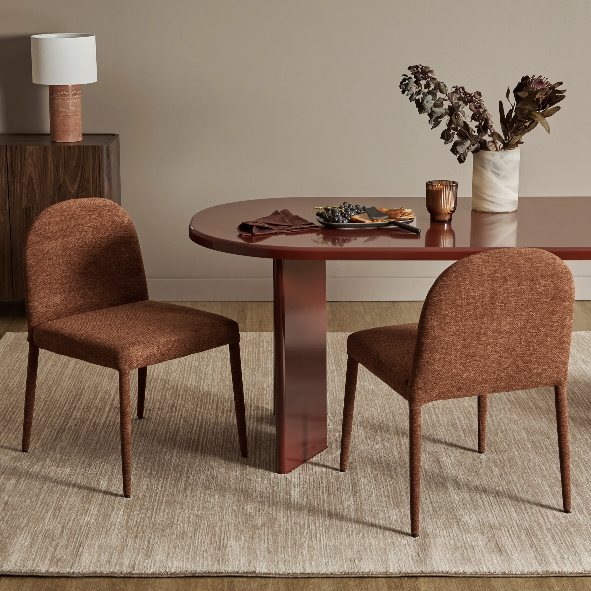 Set of 2 Toledo Dining Chairs Cinnamon