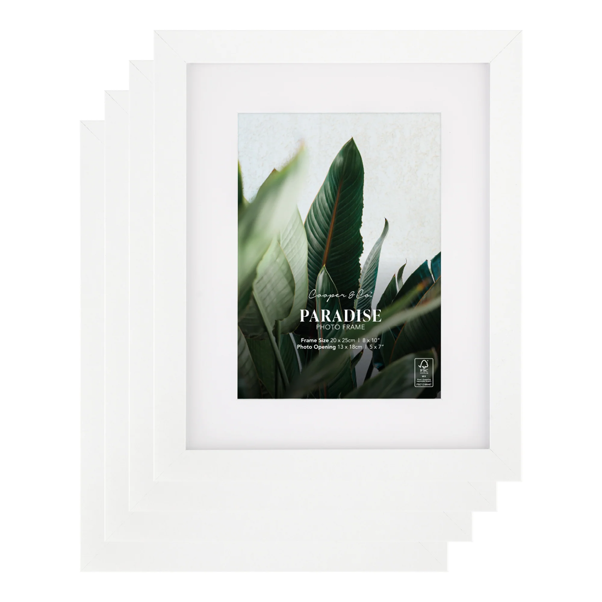 Set Of 4 20x25cm Mat to 13x18cm Premium Paradise Wooden Photo Frame - Image 15