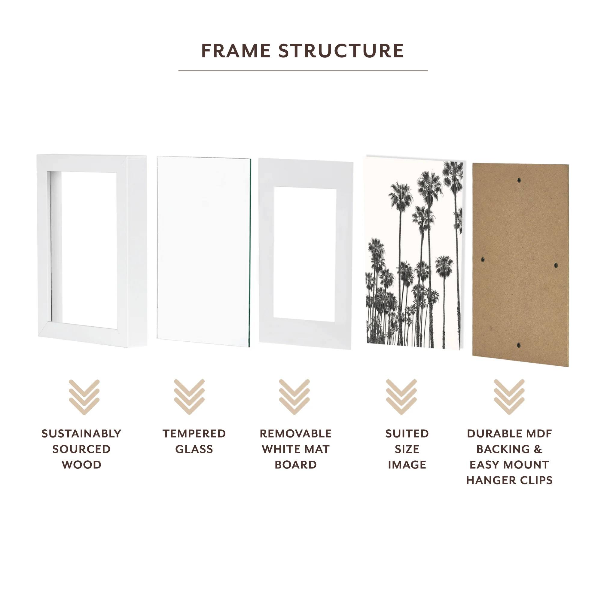 Set Of 4 20x25cm Mat to 13x18cm Premium Paradise Wooden Photo Frame - Image 18