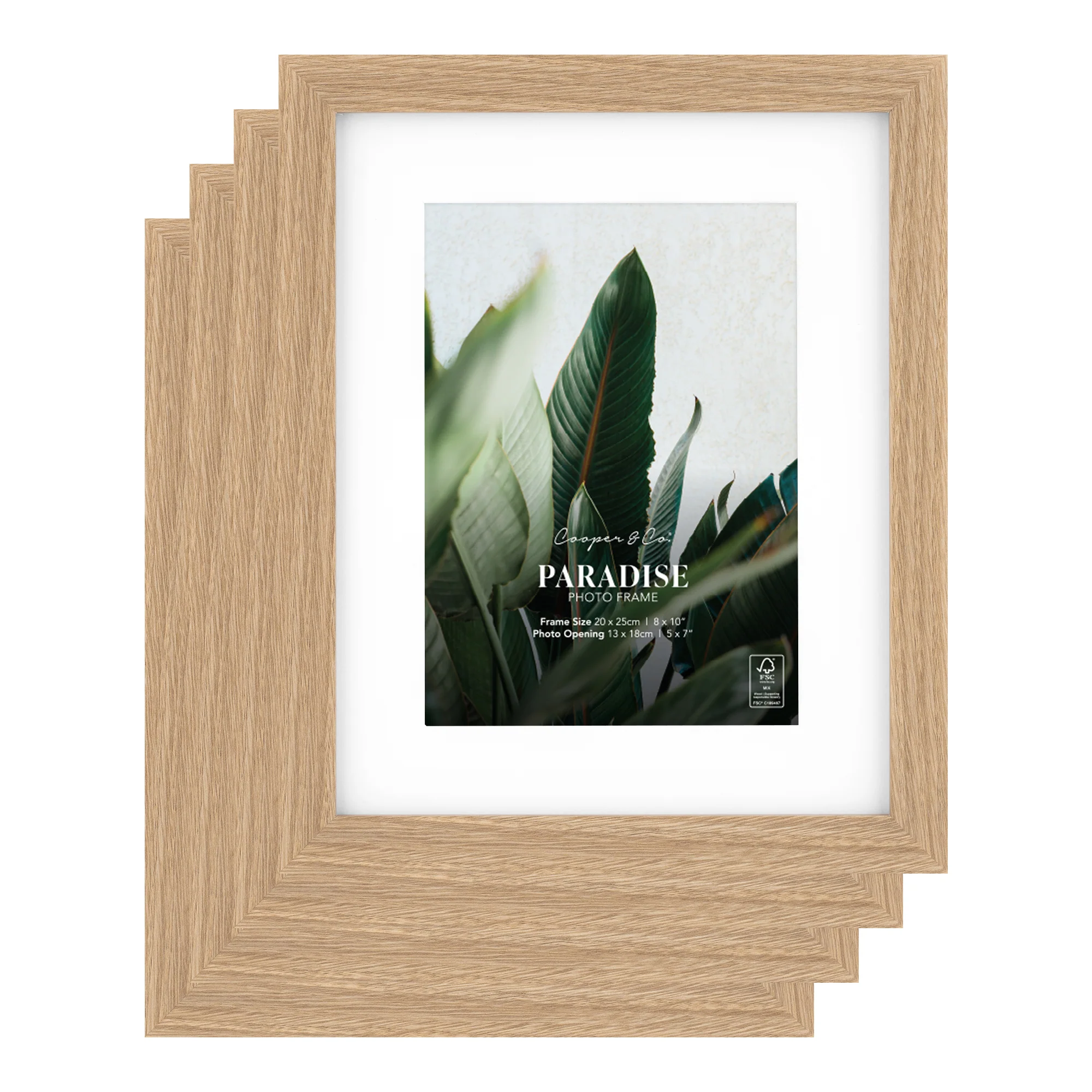 Set Of 4 20x25cm Mat to 13x18cm Premium Paradise Wooden Photo Frame - Image 8