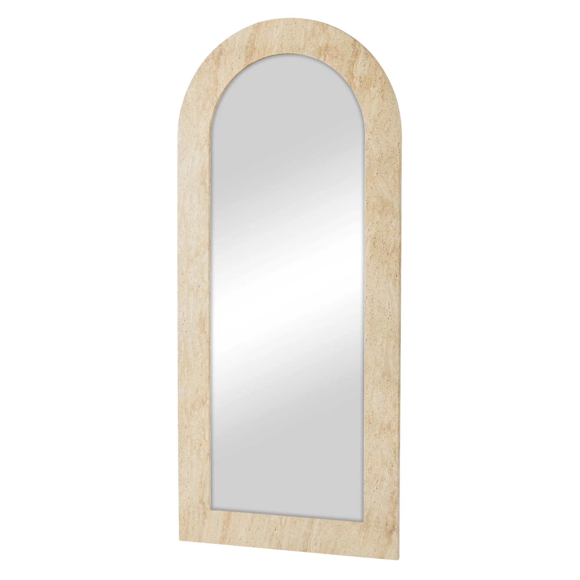 Sienna 180cm Arch Mirror Travertine Look - Image 9