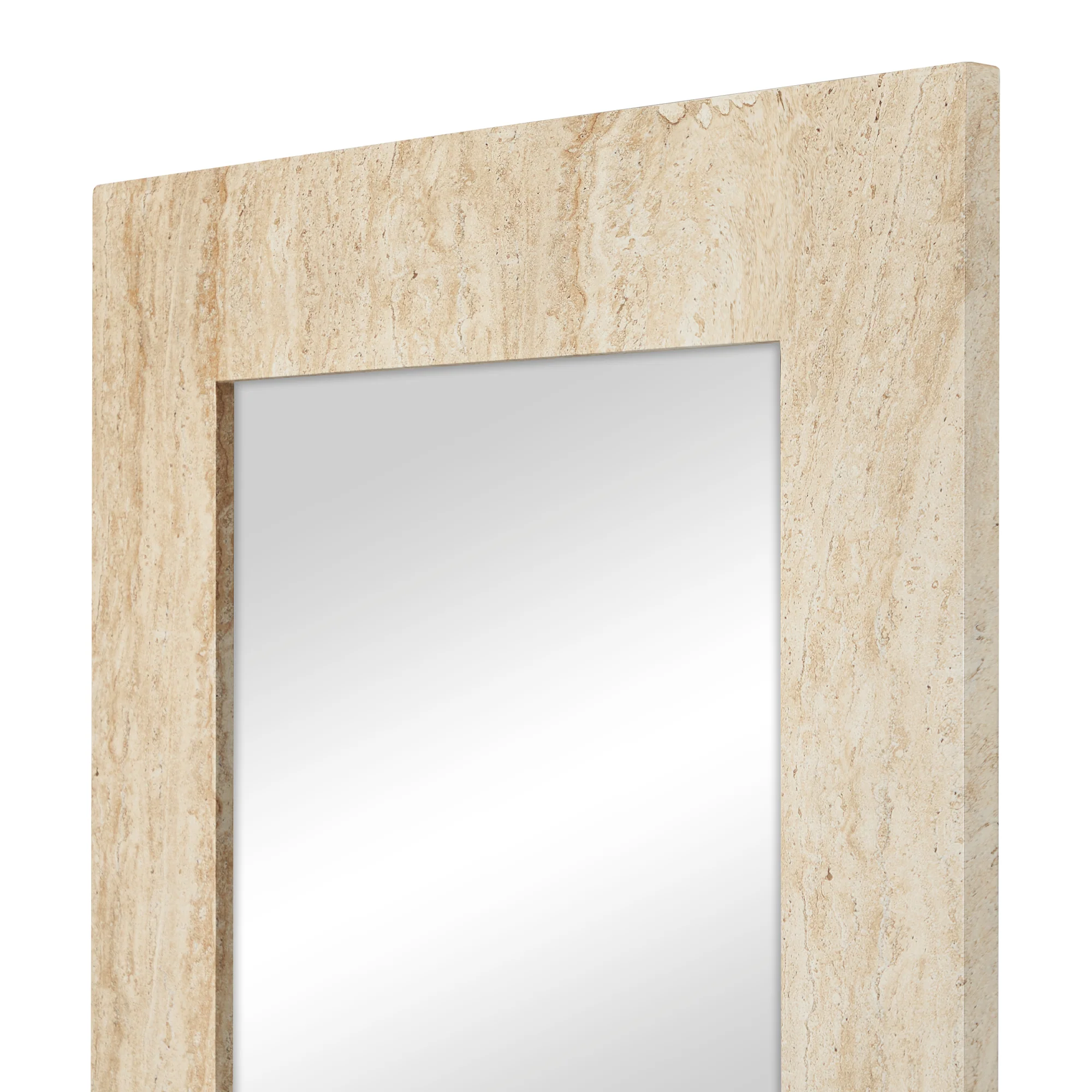 Sienna 180cm Rectangle Mirror Travertine Look - Image 6