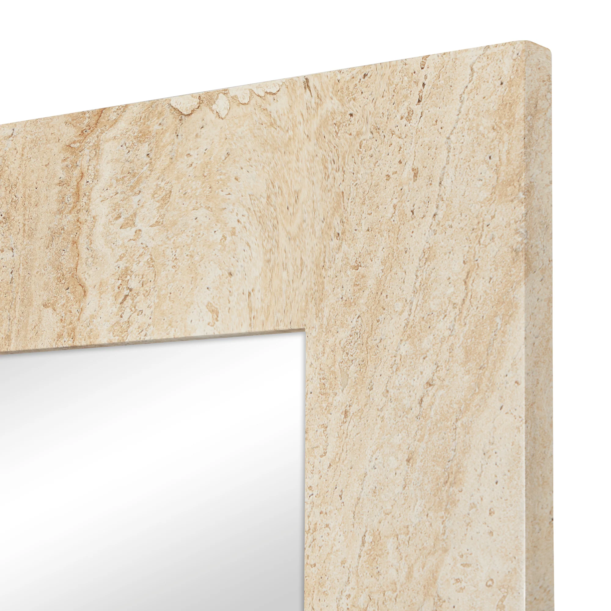 Sienna 180cm Rectangle Mirror Travertine Look - Image 7