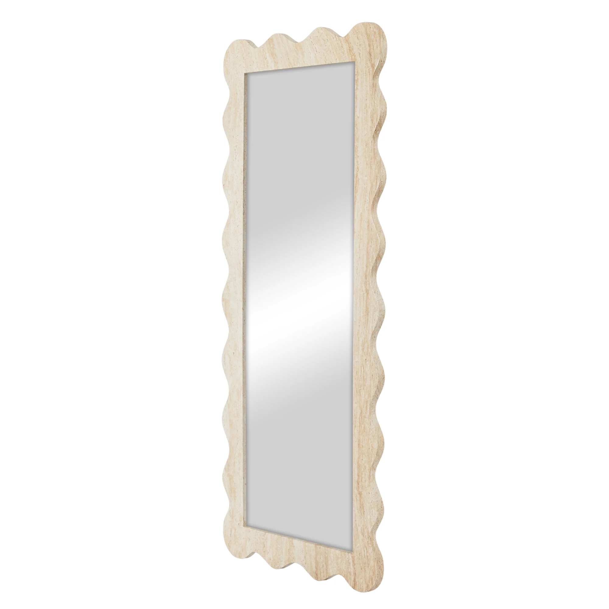 Sienna 180cm Wave Mirror Travertine Look - Image 10