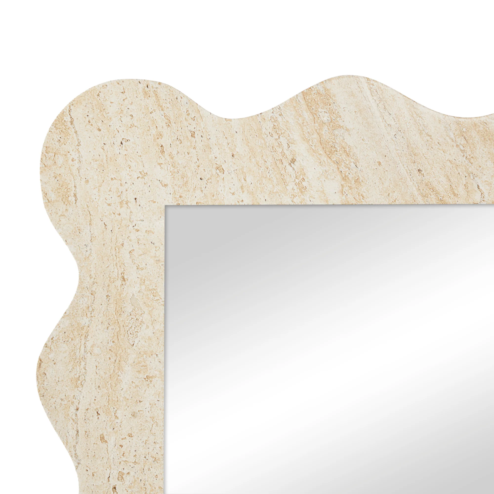 Sienna 180cm Wave Mirror Travertine Look - Image 6