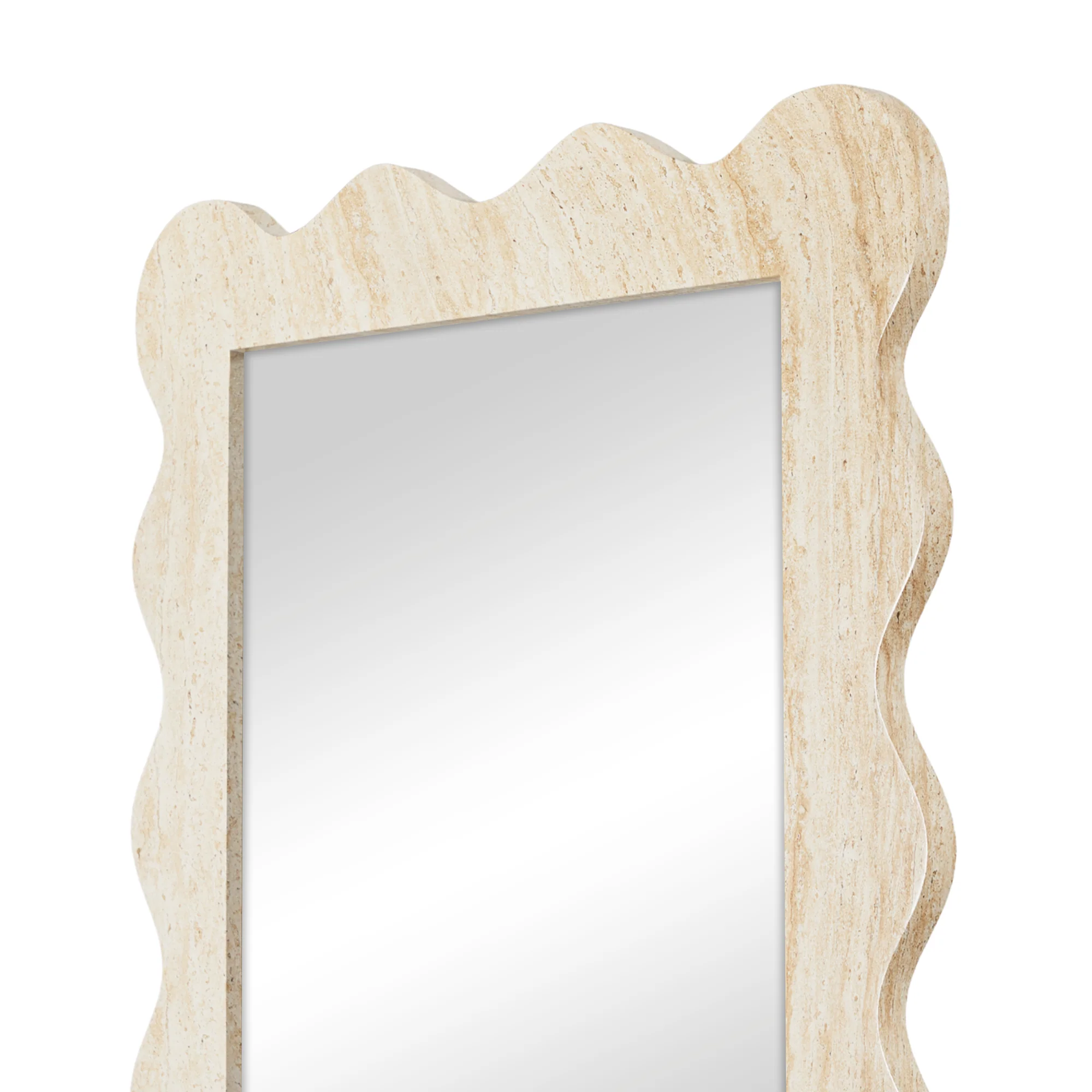 Sienna 180cm Wave Mirror Travertine Look - Image 7
