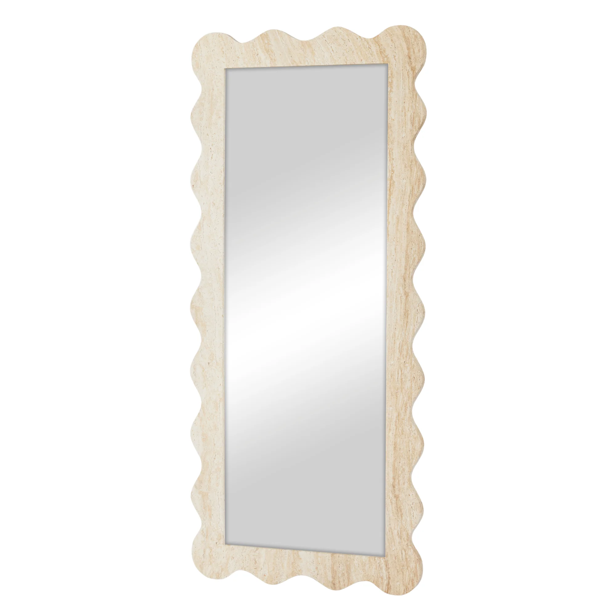 Sienna 180cm Wave Mirror Travertine Look - Image 9