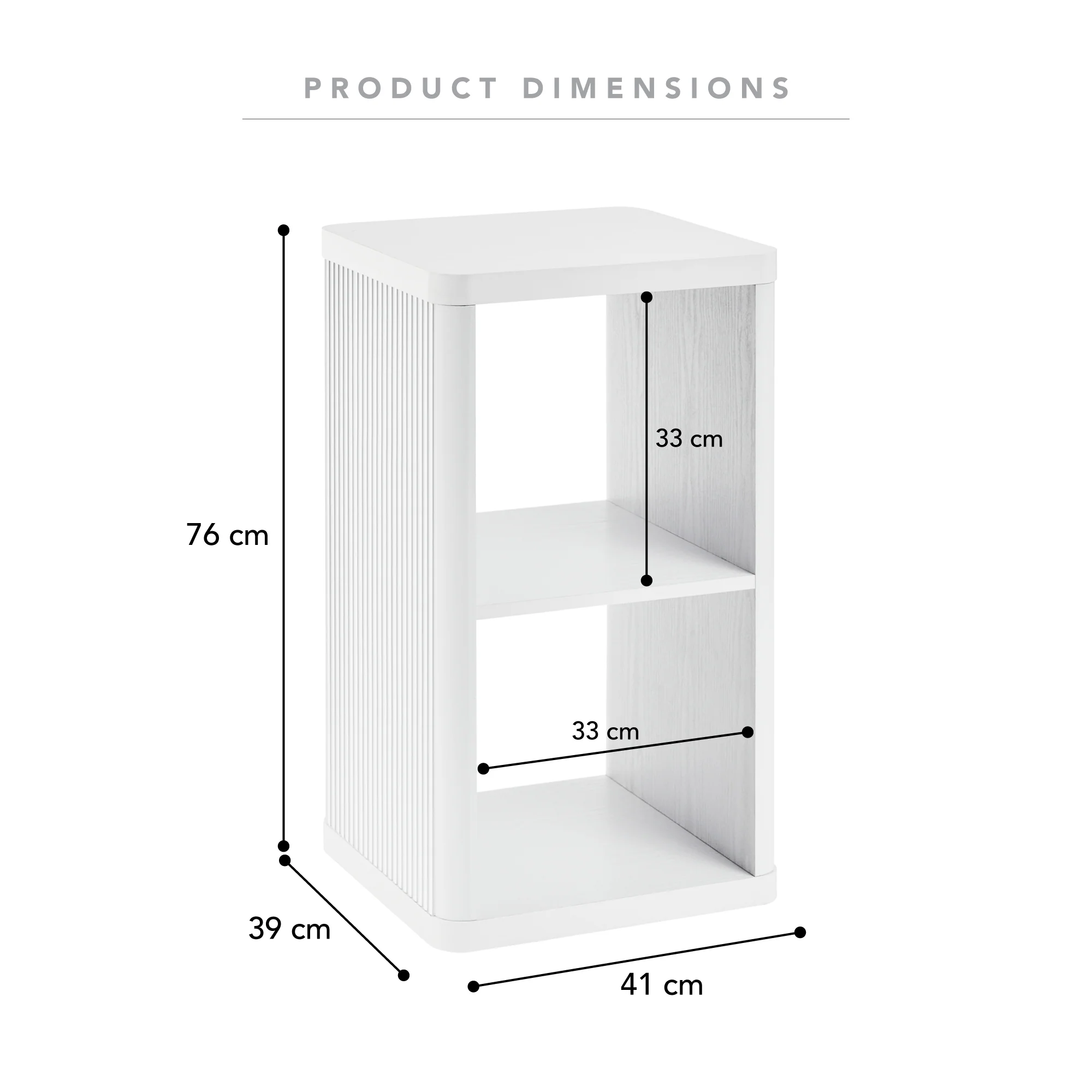 Sierra 2 Cube Shelf in White - Image 3