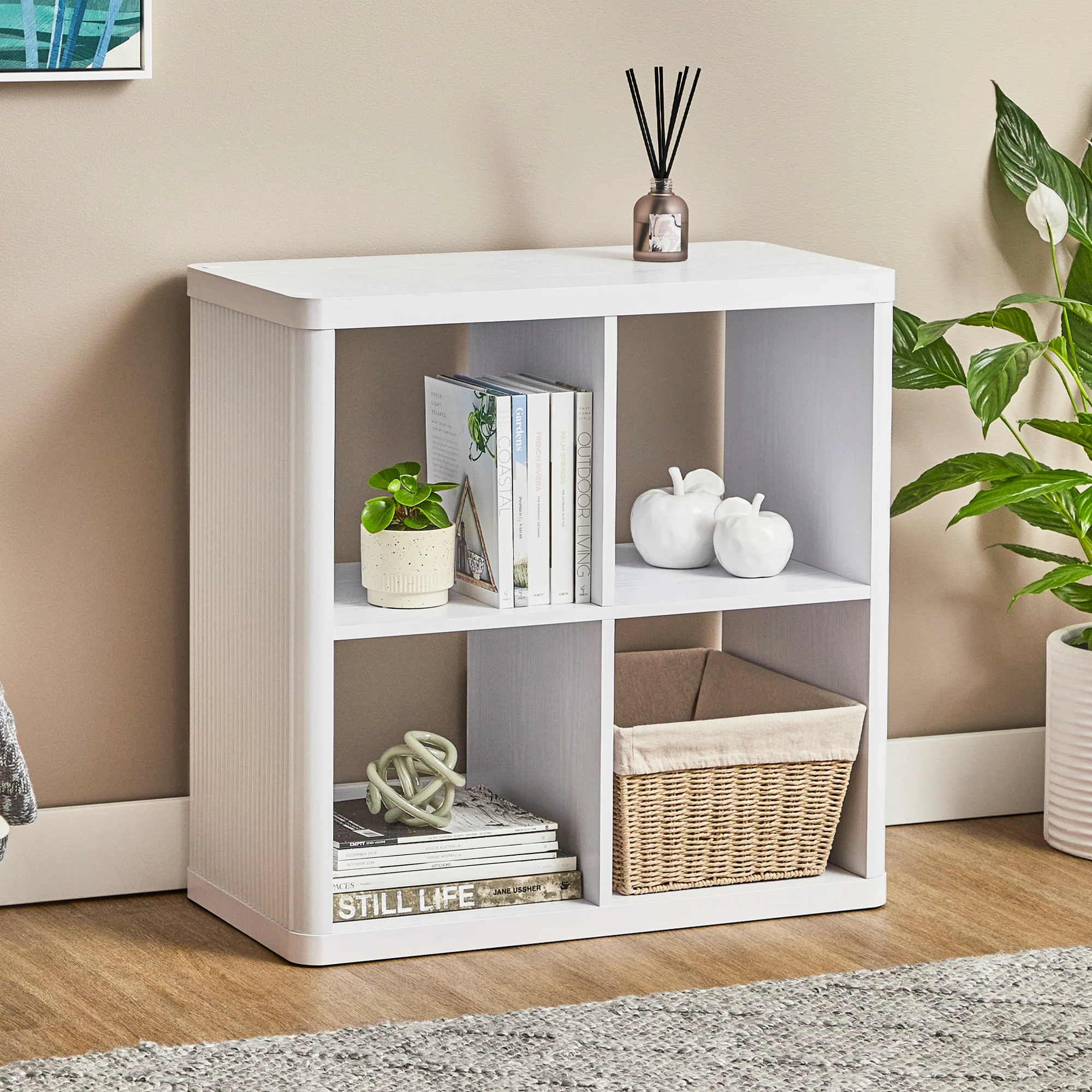 Sierra  4 Cube Shelf in White - Image 2