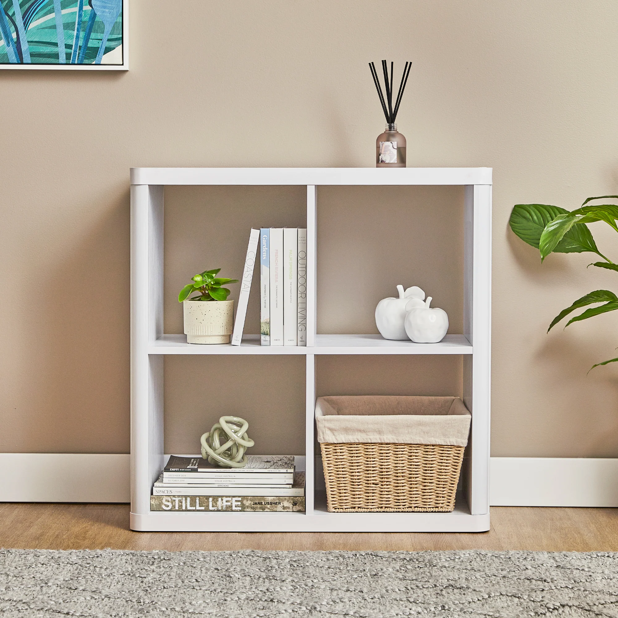Sierra  4 Cube Shelf in White - Image 6