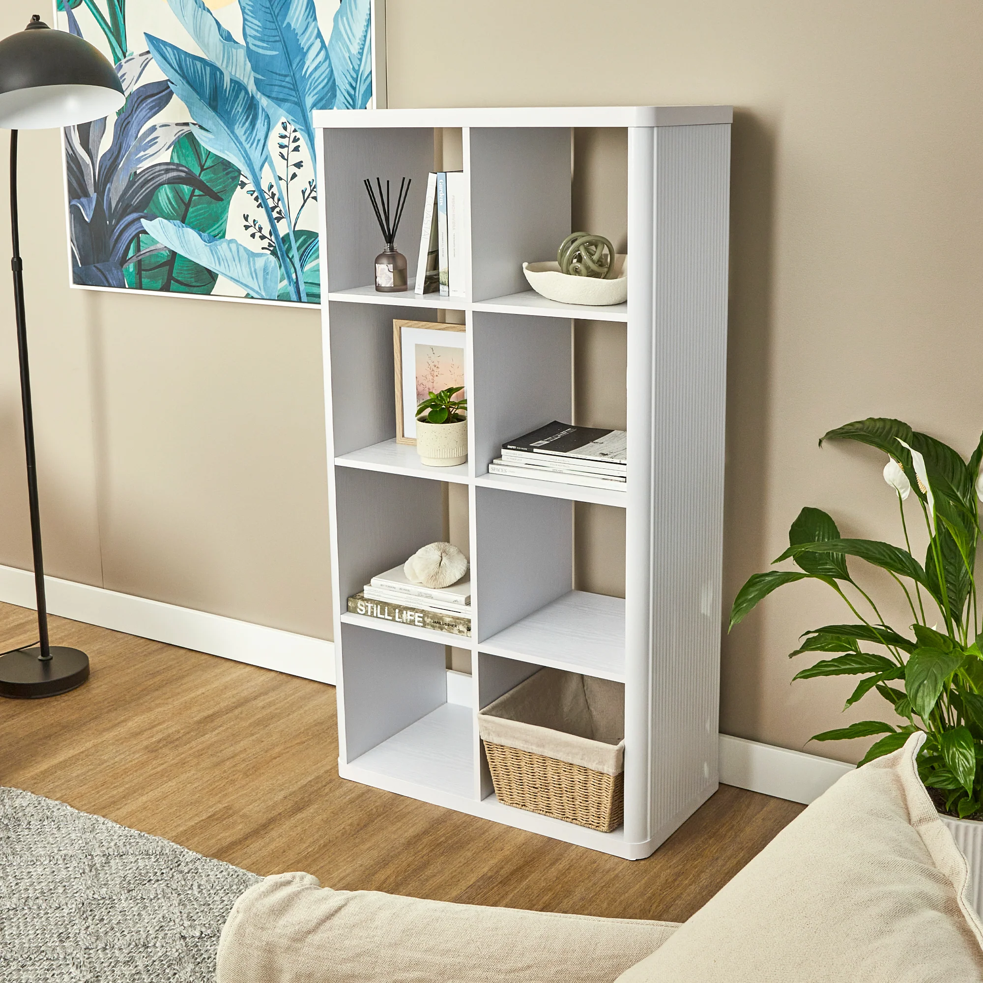 Sierra 8 Cube Shelf in White - Image 5