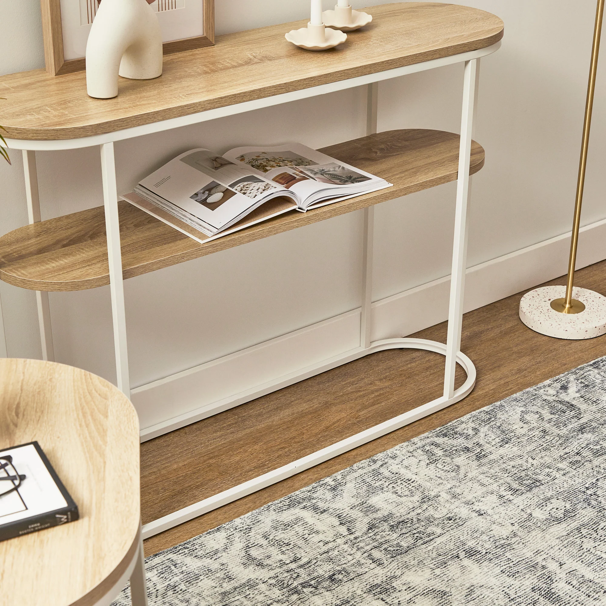 Sonoma Console Table White (110cm) - Image 6