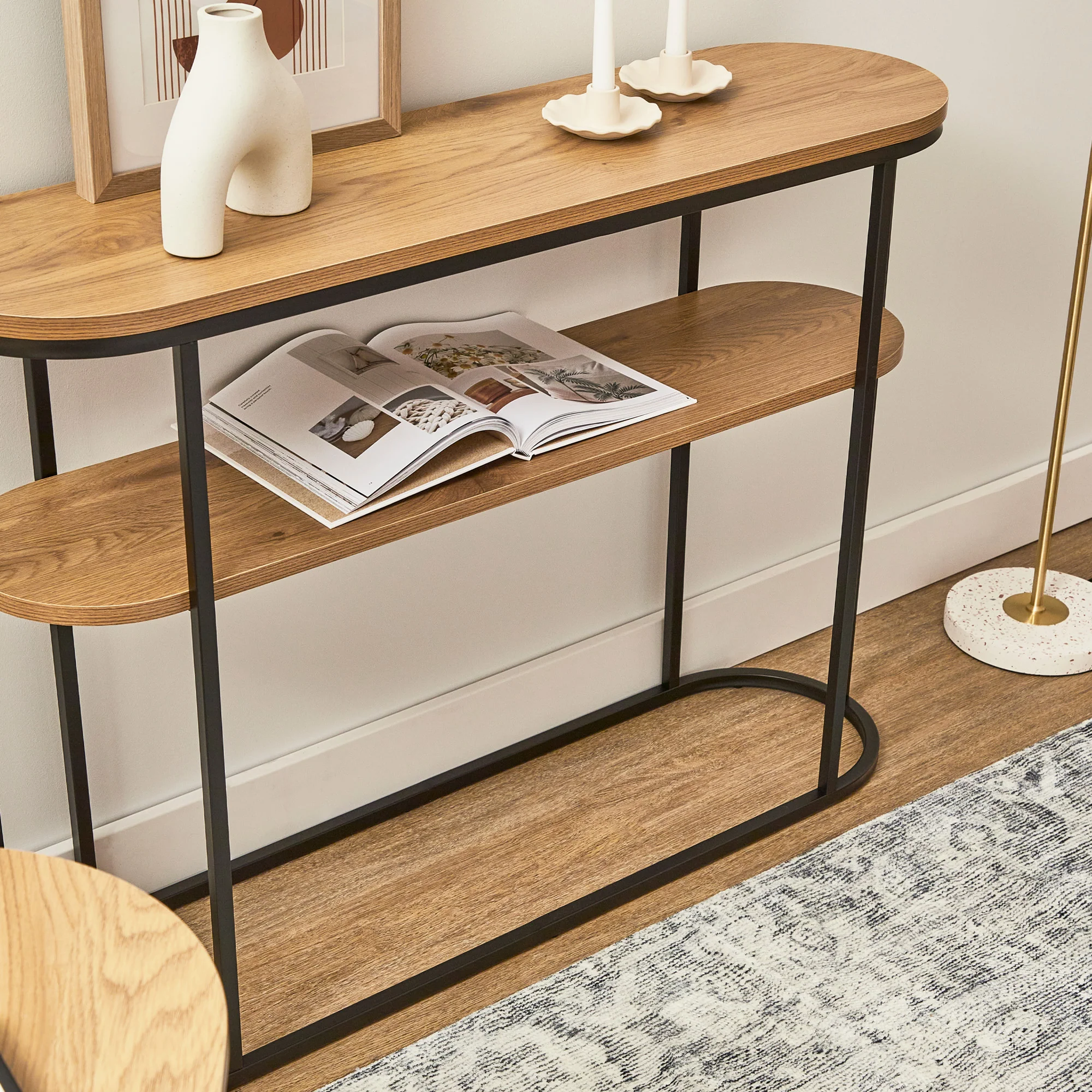 Sonoma Console Table Black (110cm) - Image 6