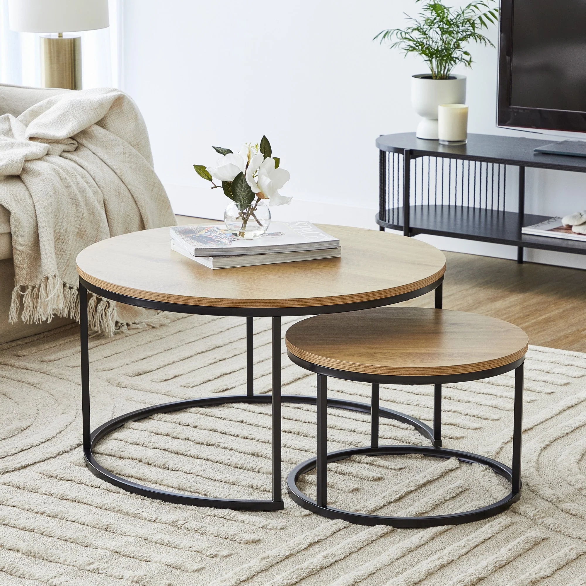 Nesting Sonoma Coffee Tables Set Of 2 Black - Image 3